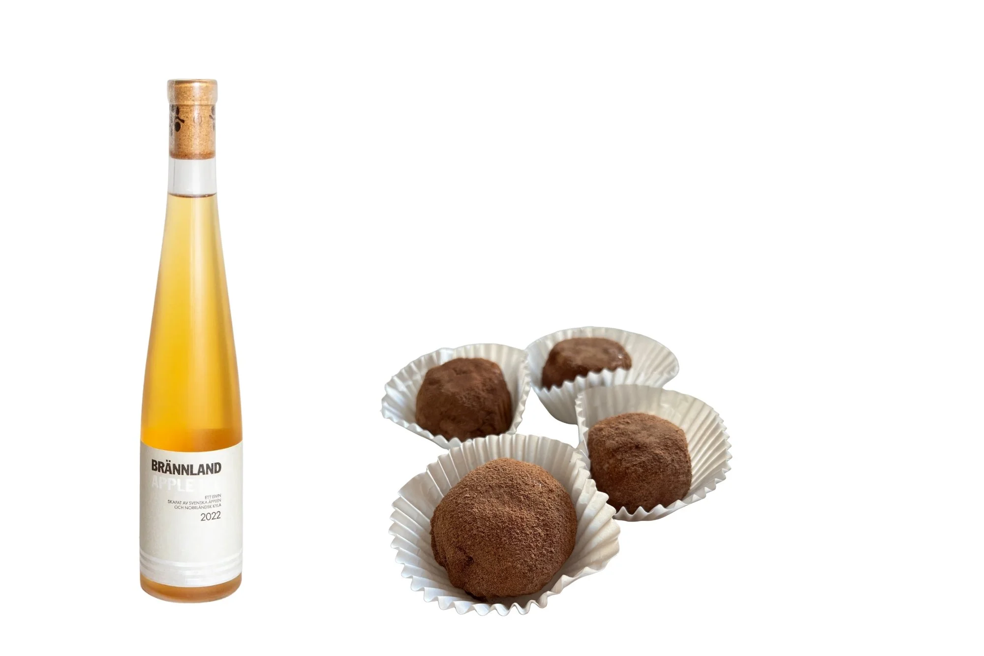 Ice cider and chocolate truffles