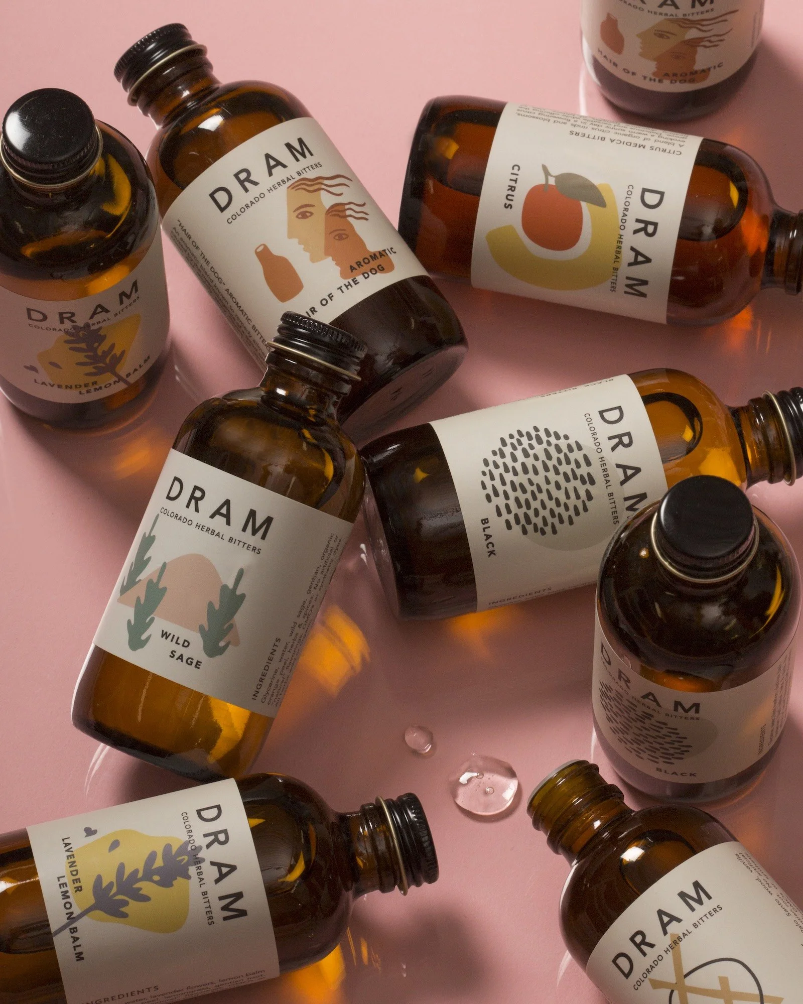 An assortment of DRAM bitters