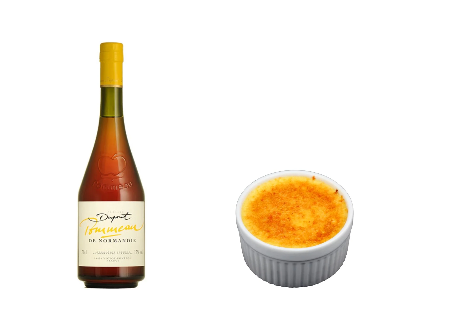 Pommeau and creme brûlée