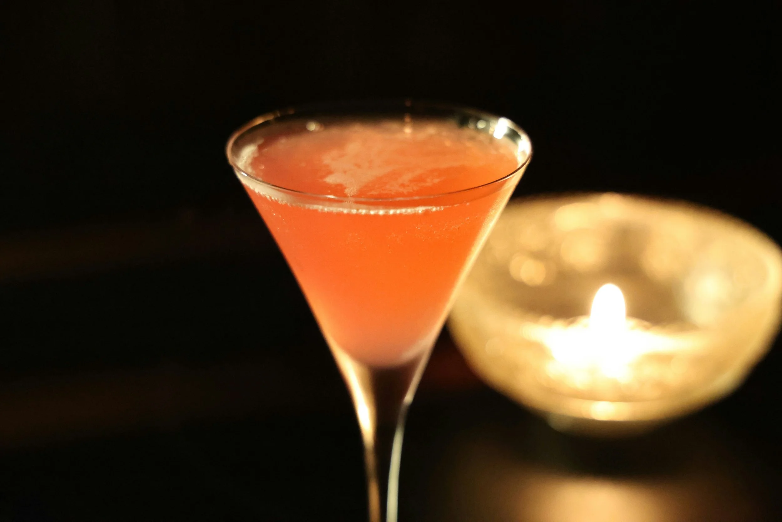 Cocktail with fruit sake