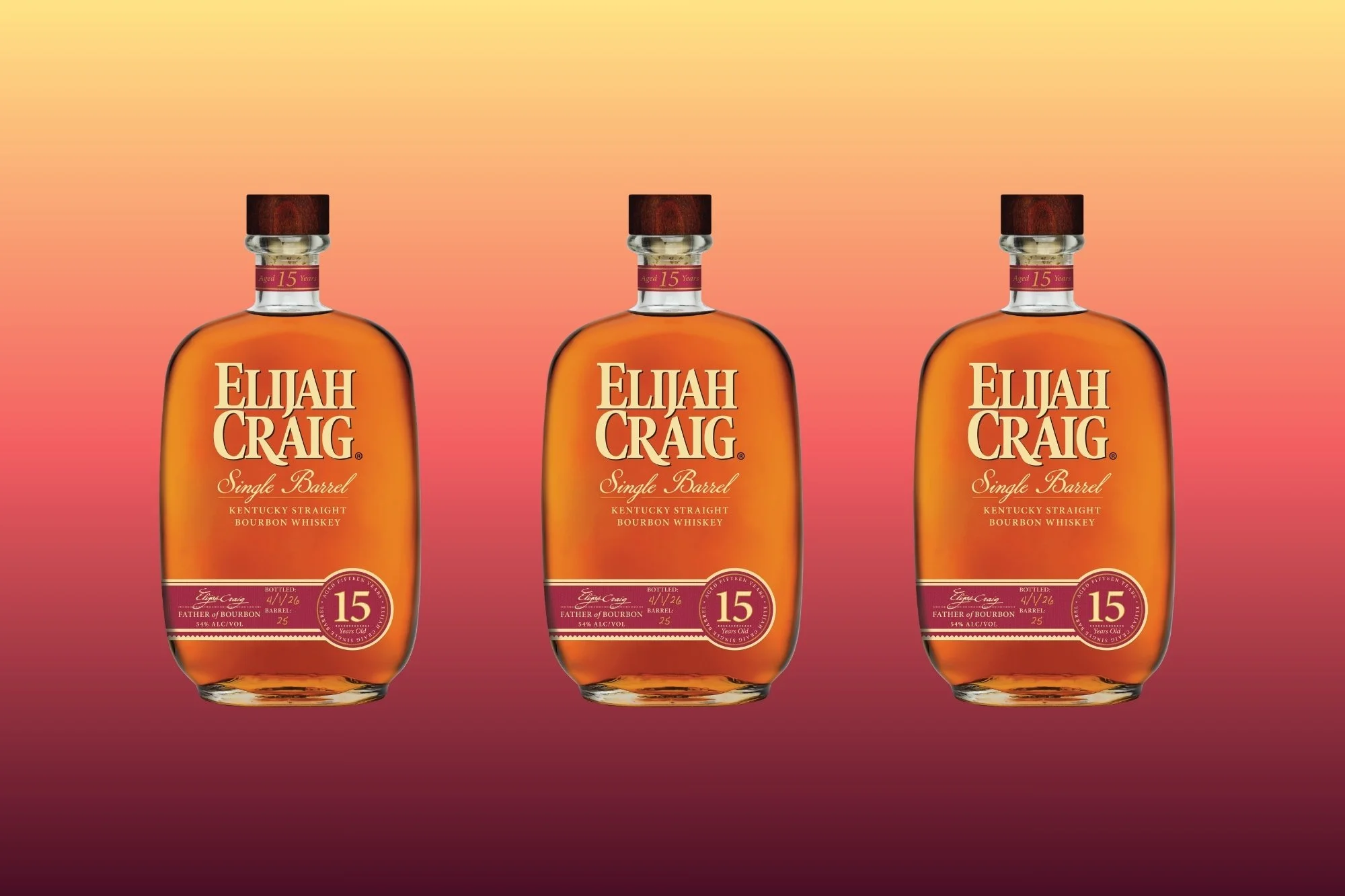 Elijah Craig Single Barrel 15 year bourbon whiskey
