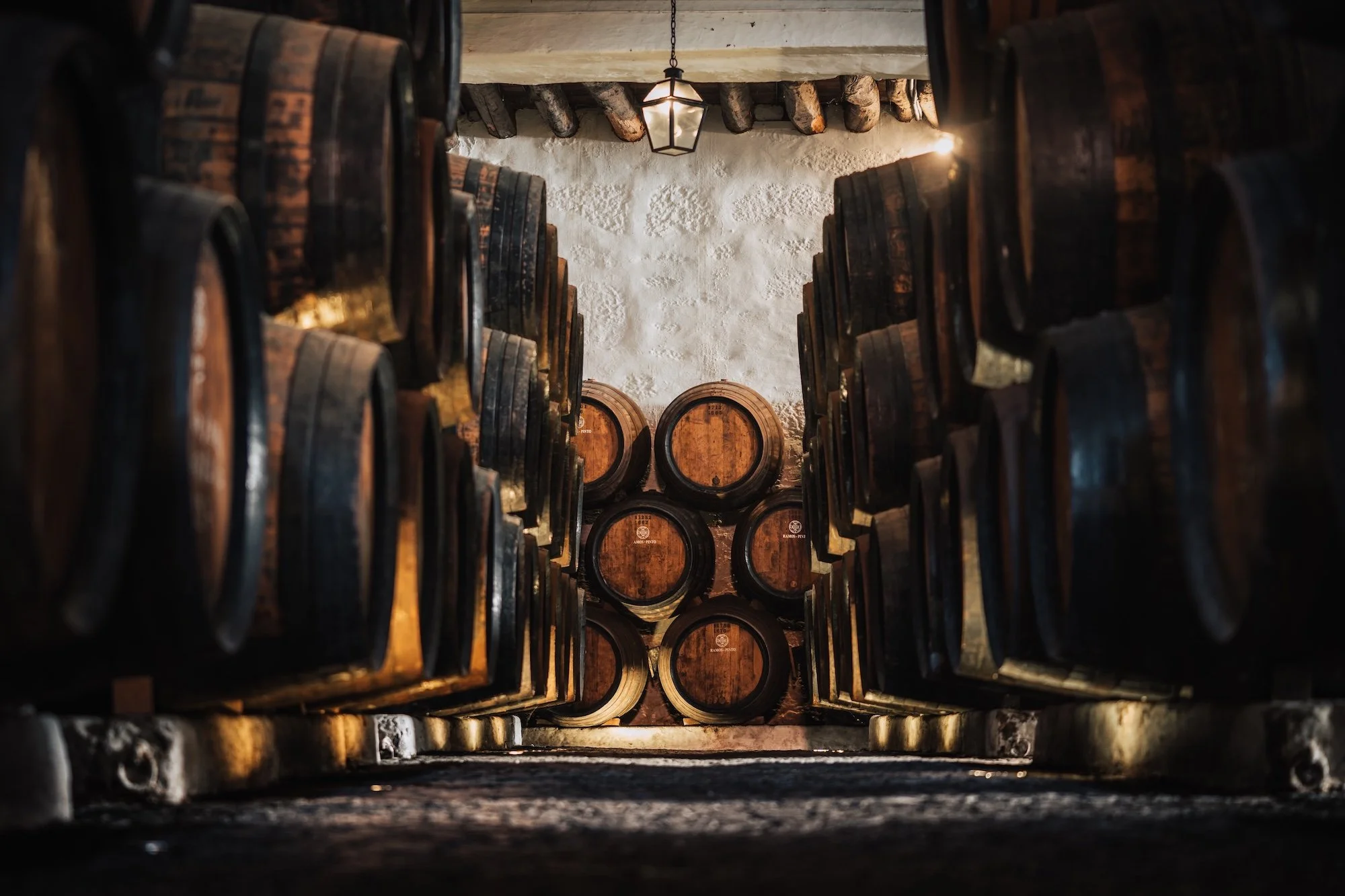 Casks in the cellar at Ramos Pinto