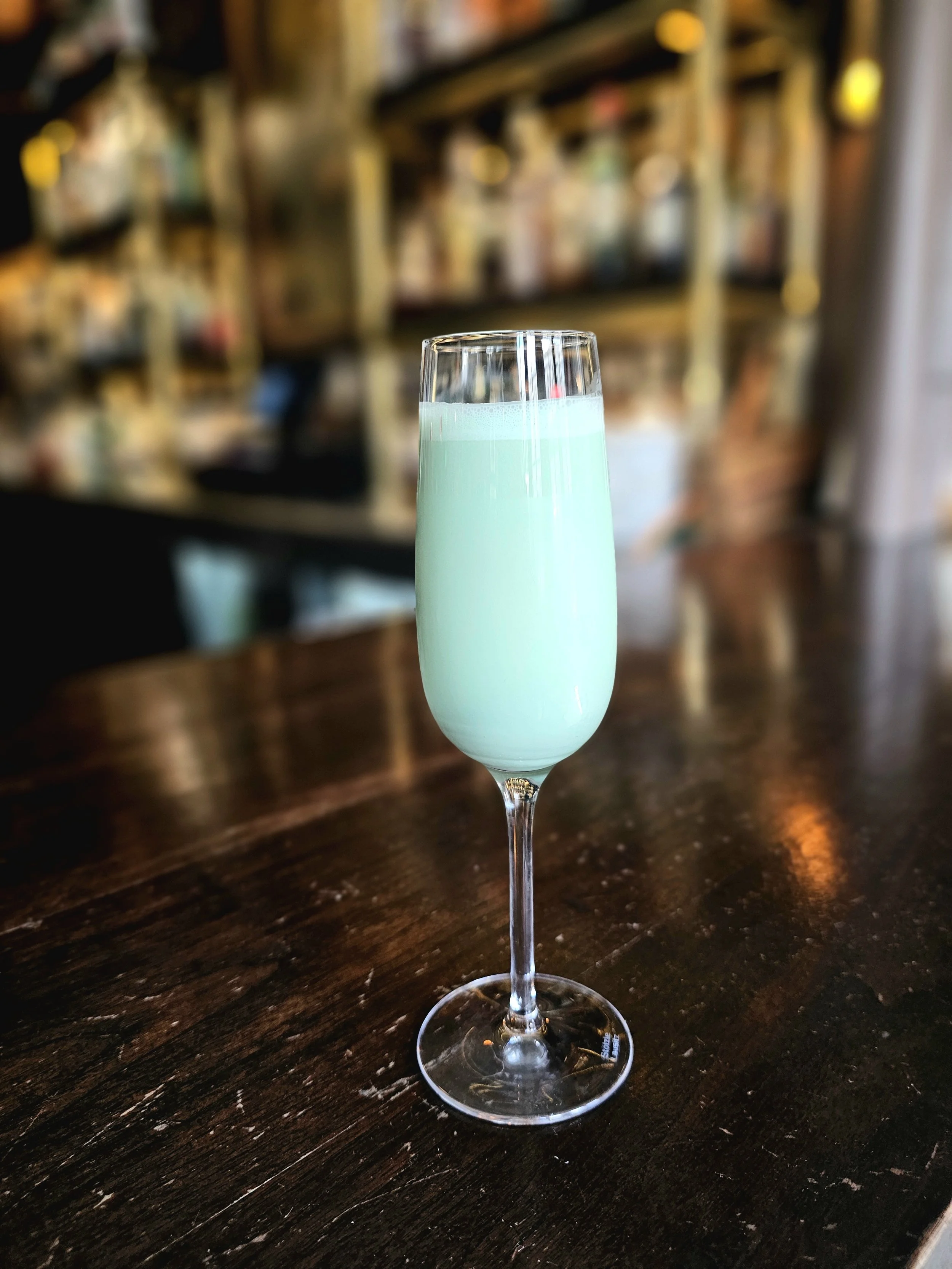Grasshopper cocktail at Tujague’s in NOLA