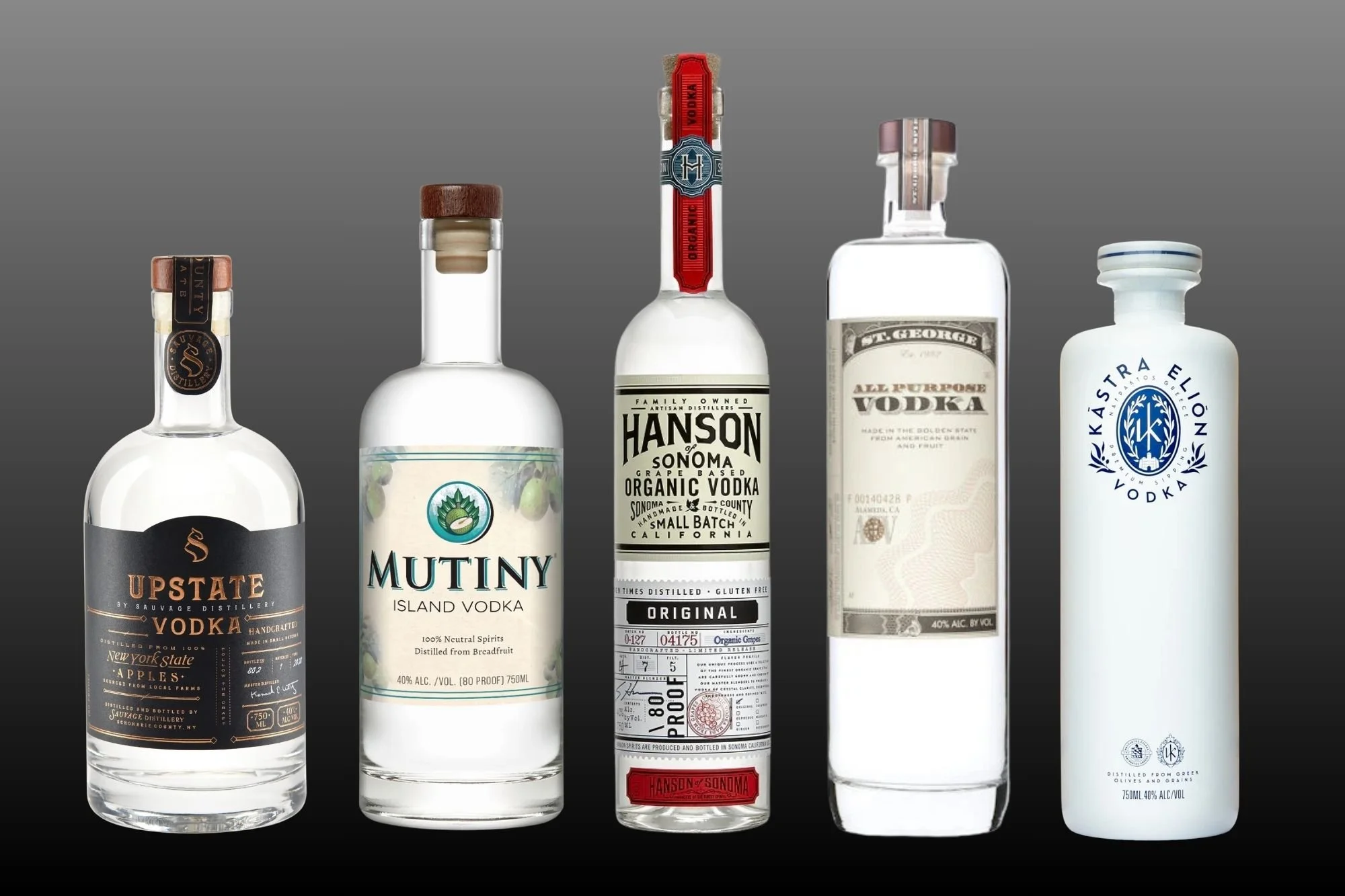 Vodkas distilled with fruit