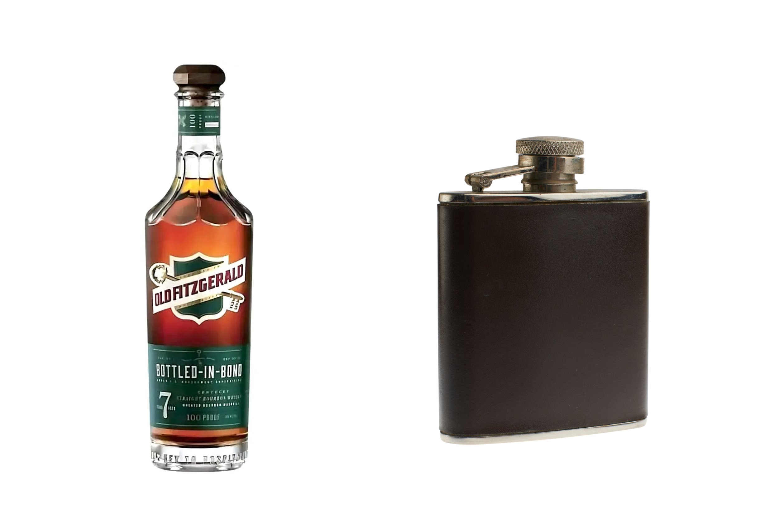 Old Fitzgerald bottled-in-bond 7 year and flask