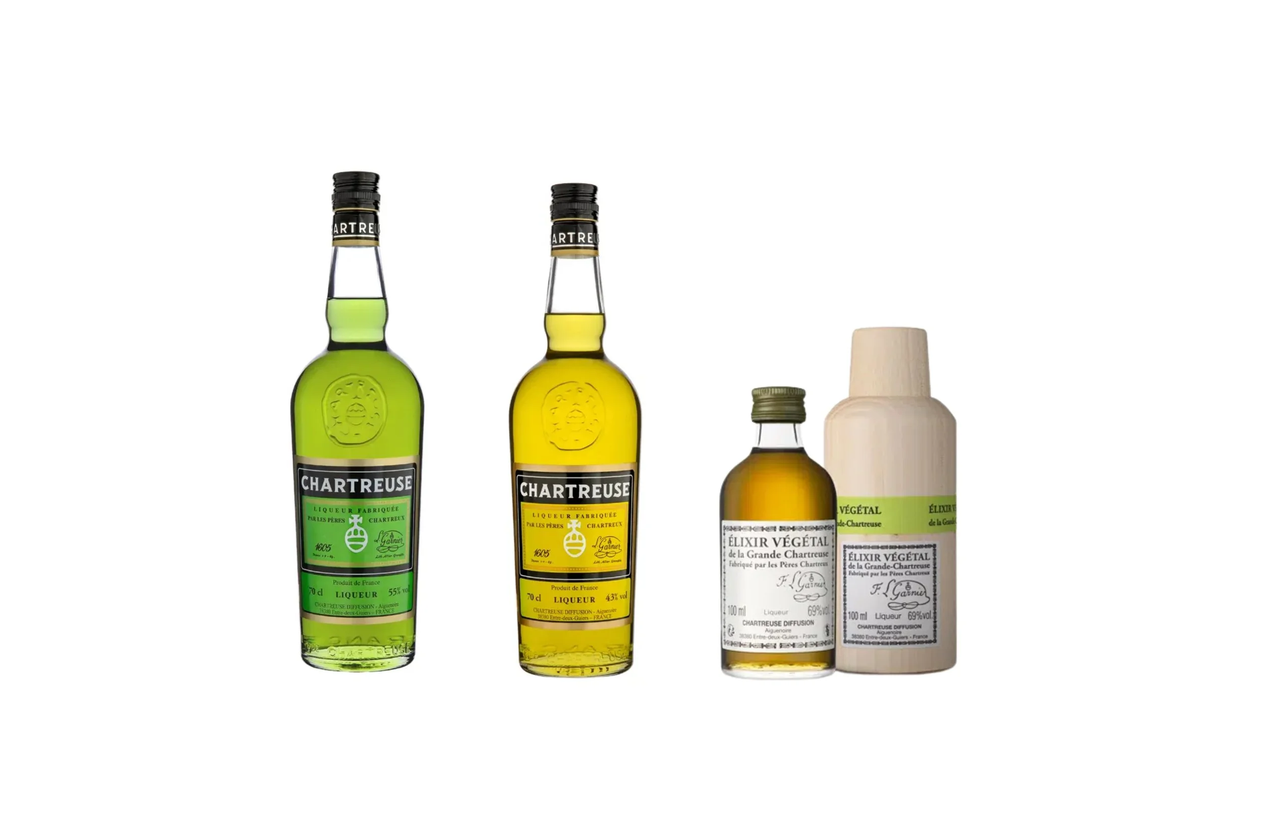 Green, yellow and herbal elixir of the grand Chartreuse