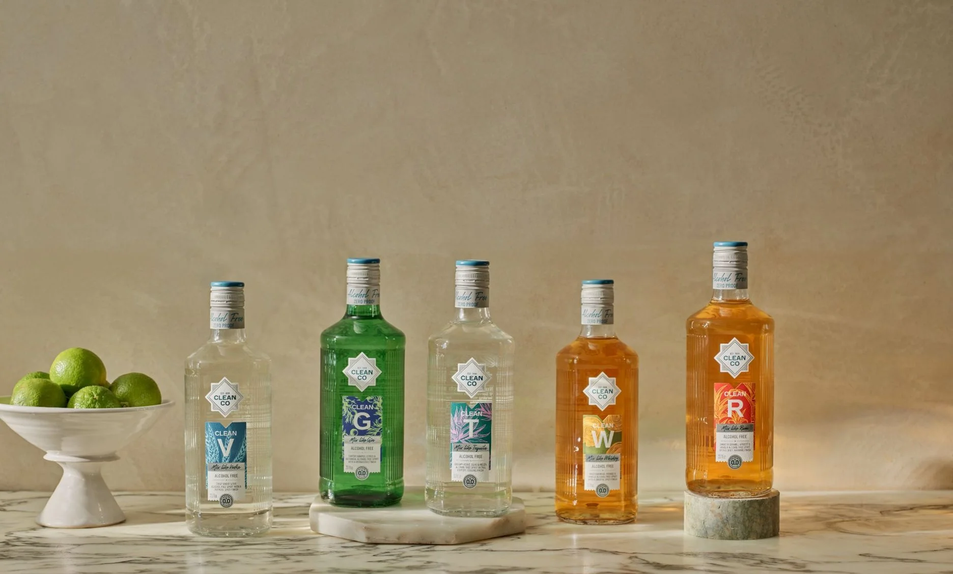 CleanCo line of non-alcoholic spirits