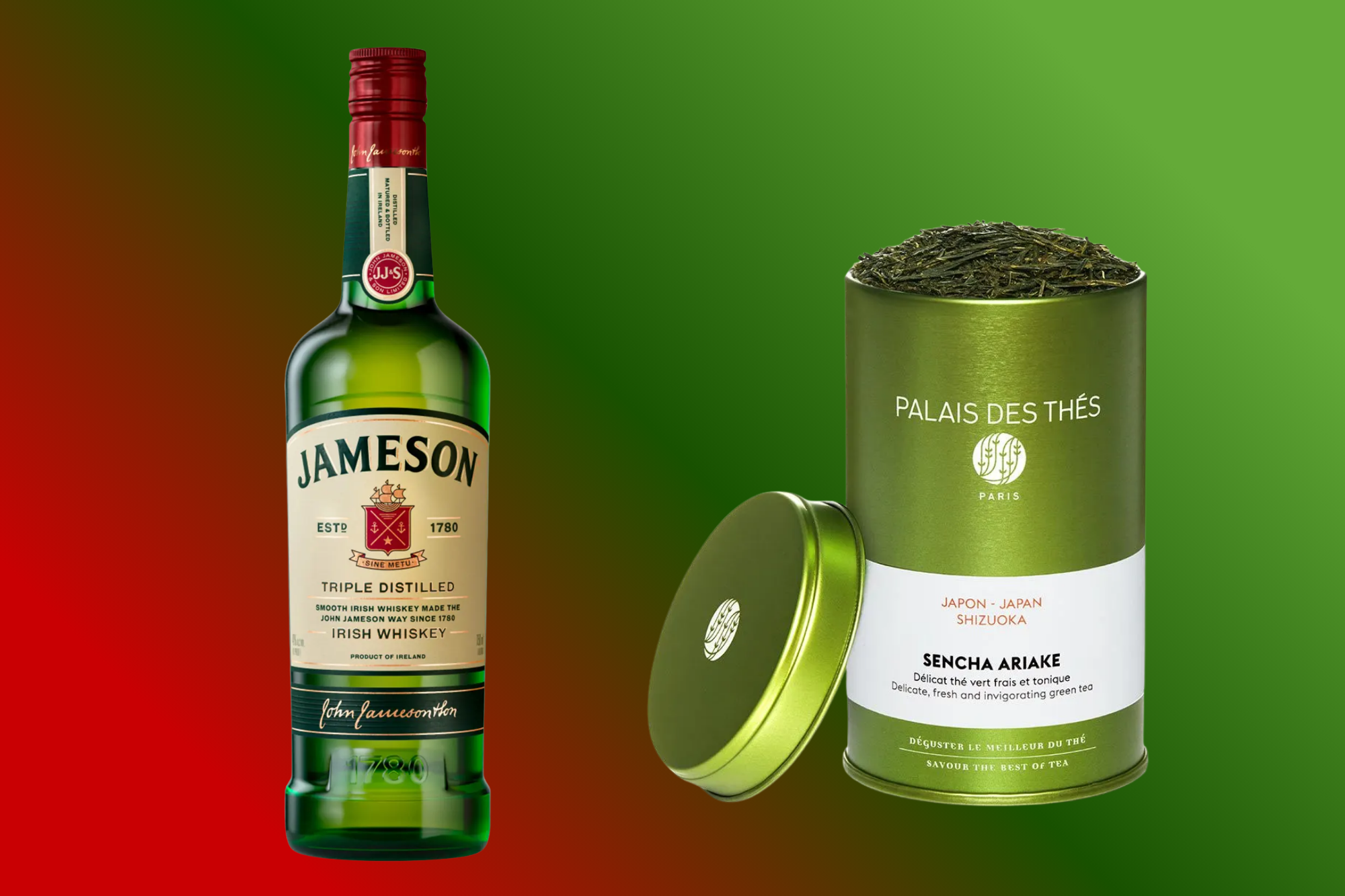 Irish Whiskey and green tea