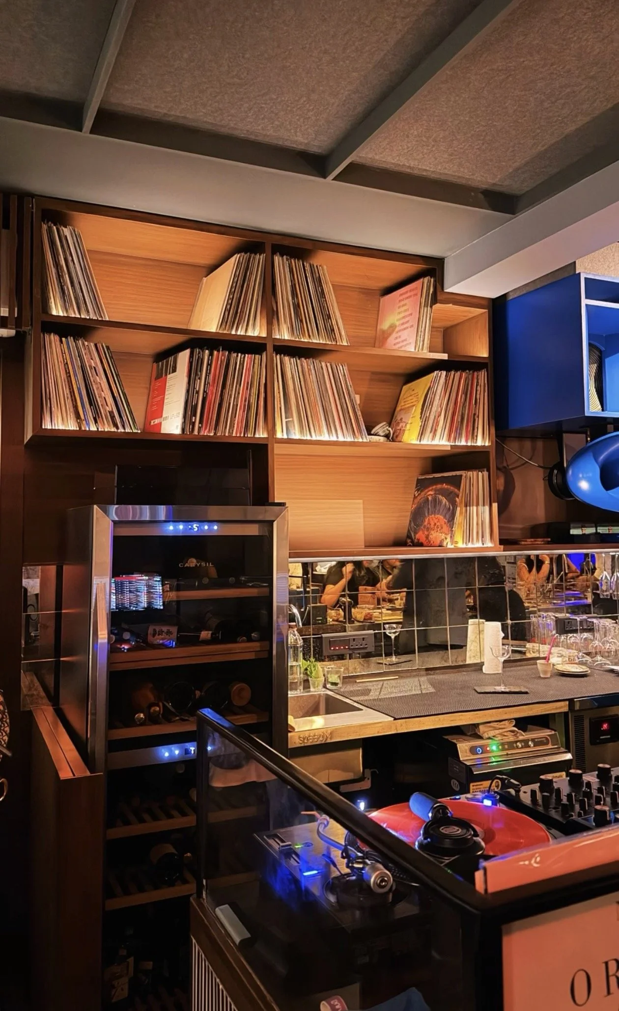 The vinyl setup at Idoru Mumbai