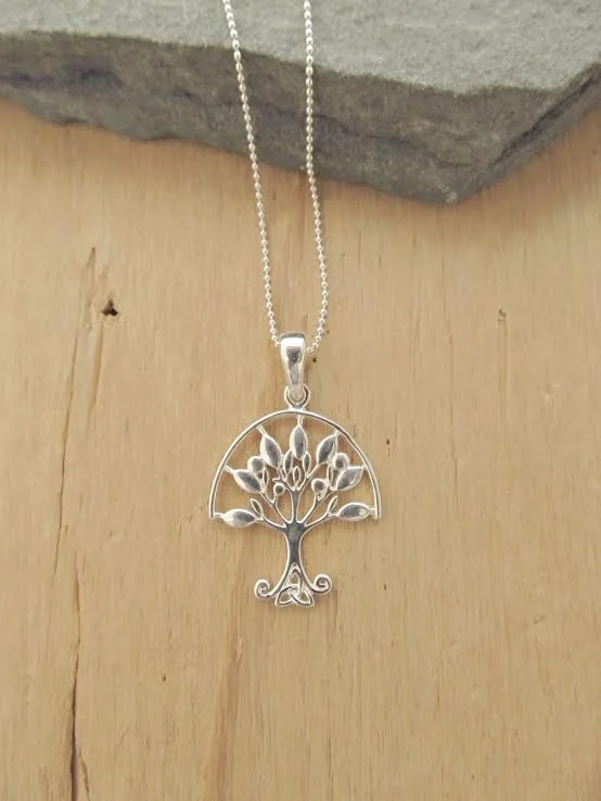 Sterling Silver Sunny Tree of Life Necklace