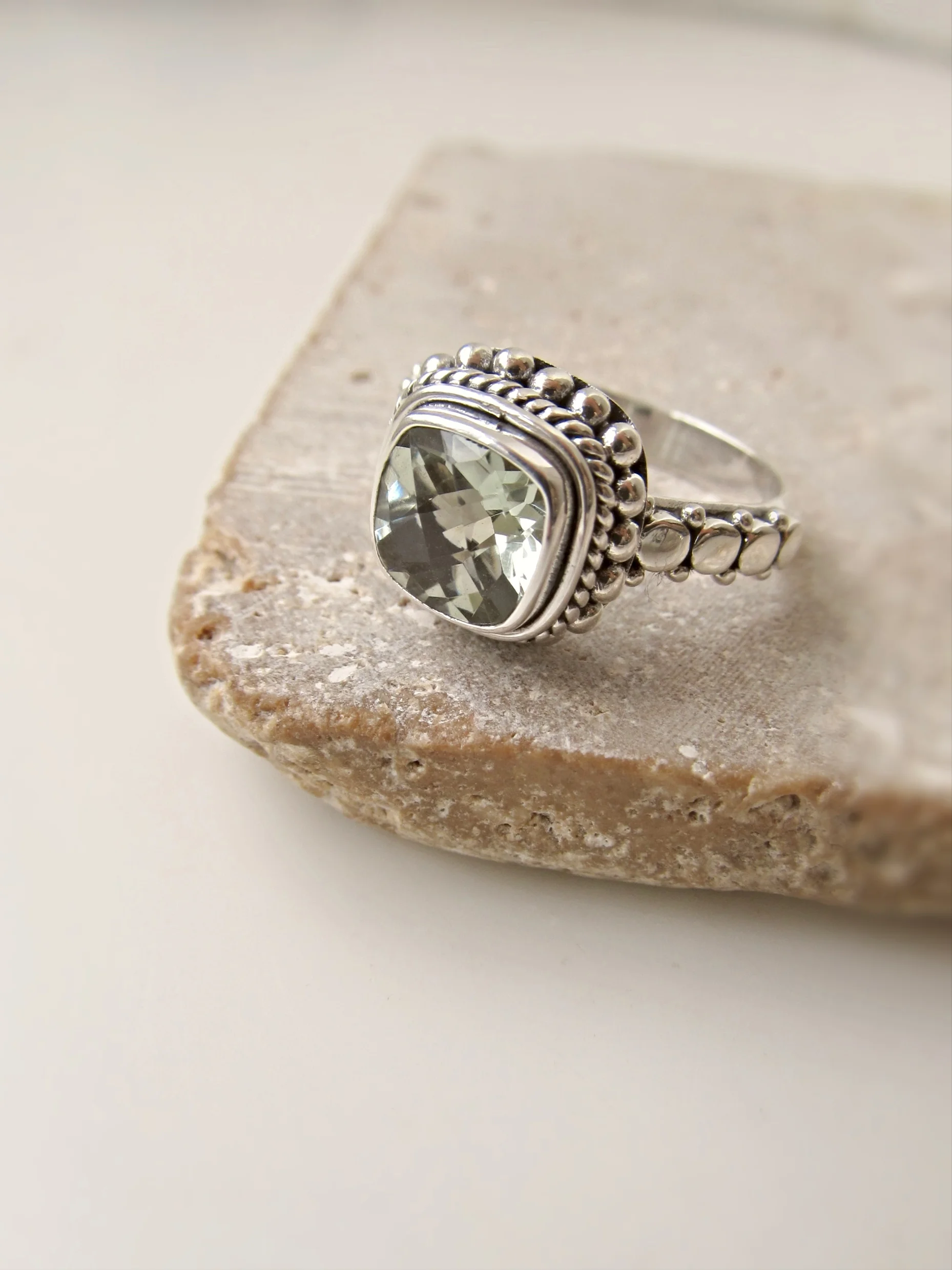 Bali Green amethyst ring
