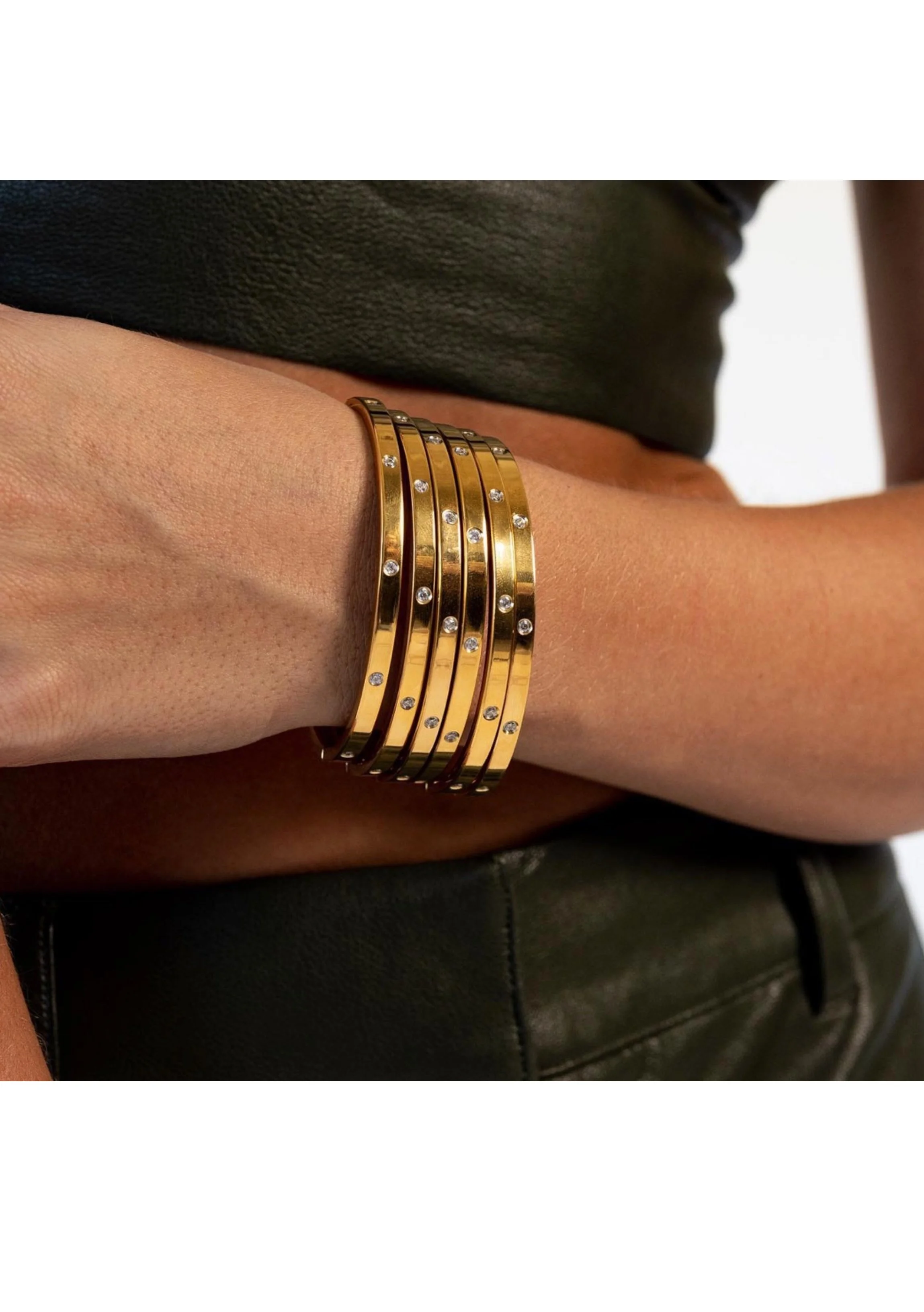 Sahira Kelsie Nail Bracelet - Silver main image 1