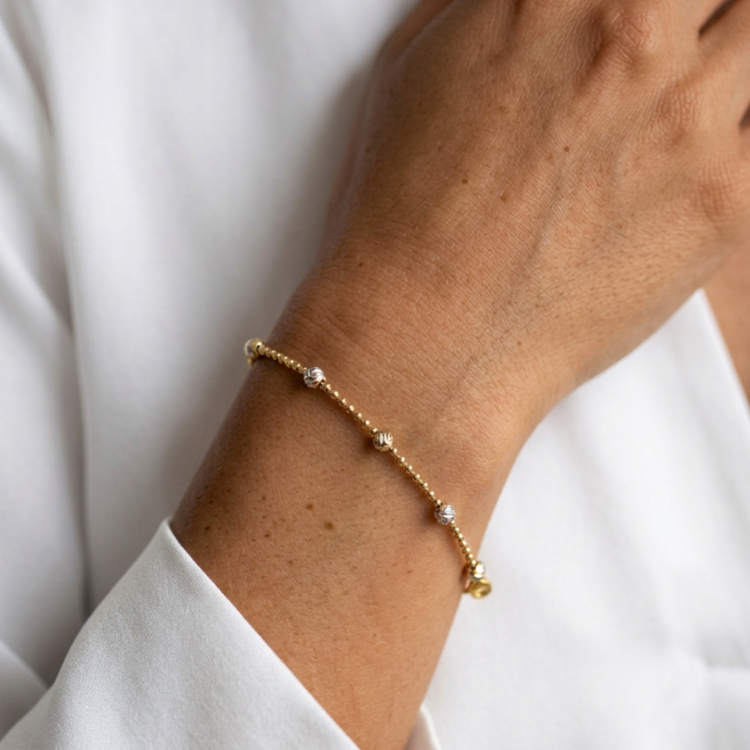 Mixed Metal Celestial Sparkle Bracelet