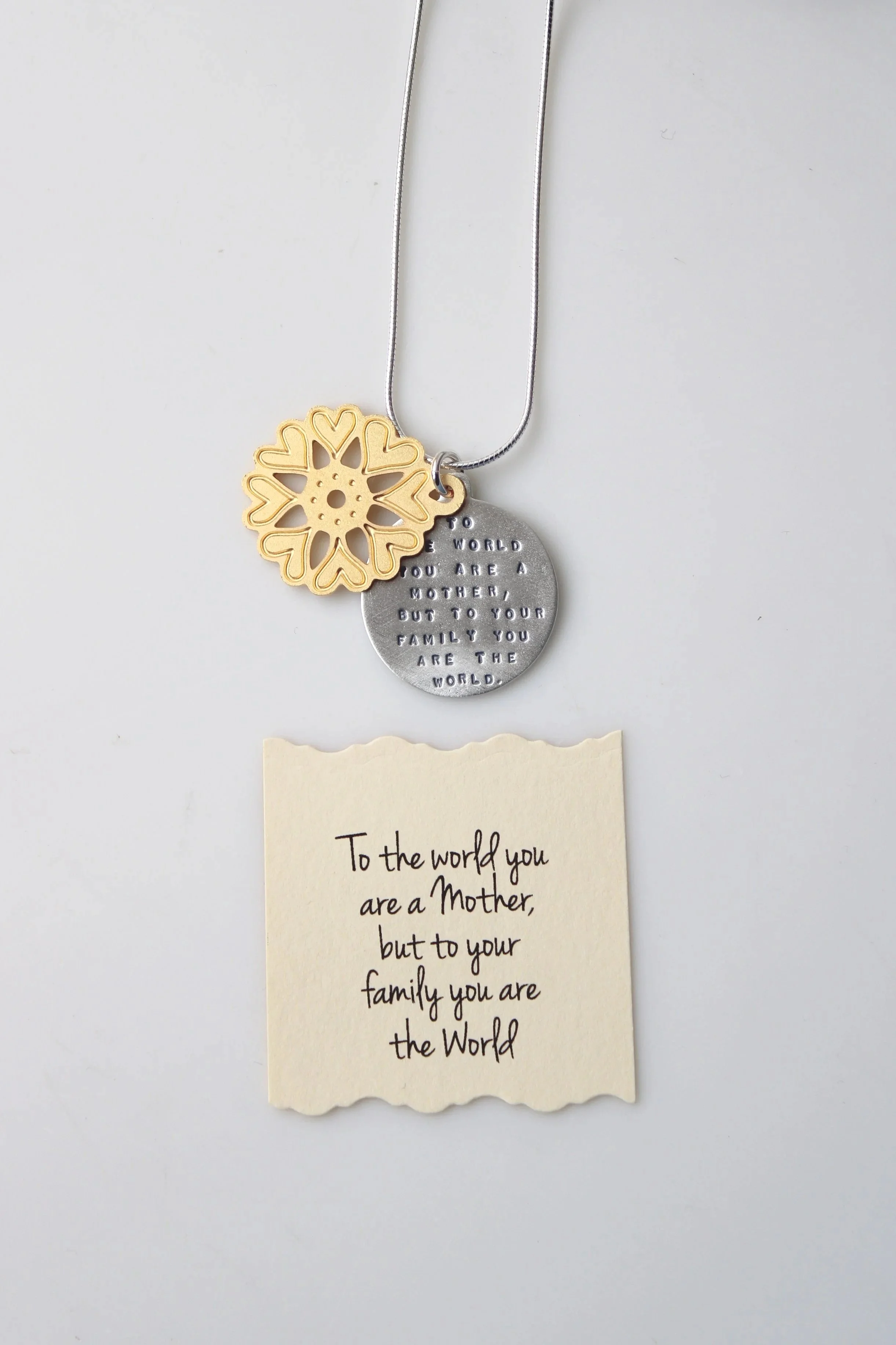 Kathy Bransfield Mother To Your Family You Are The World Necklace