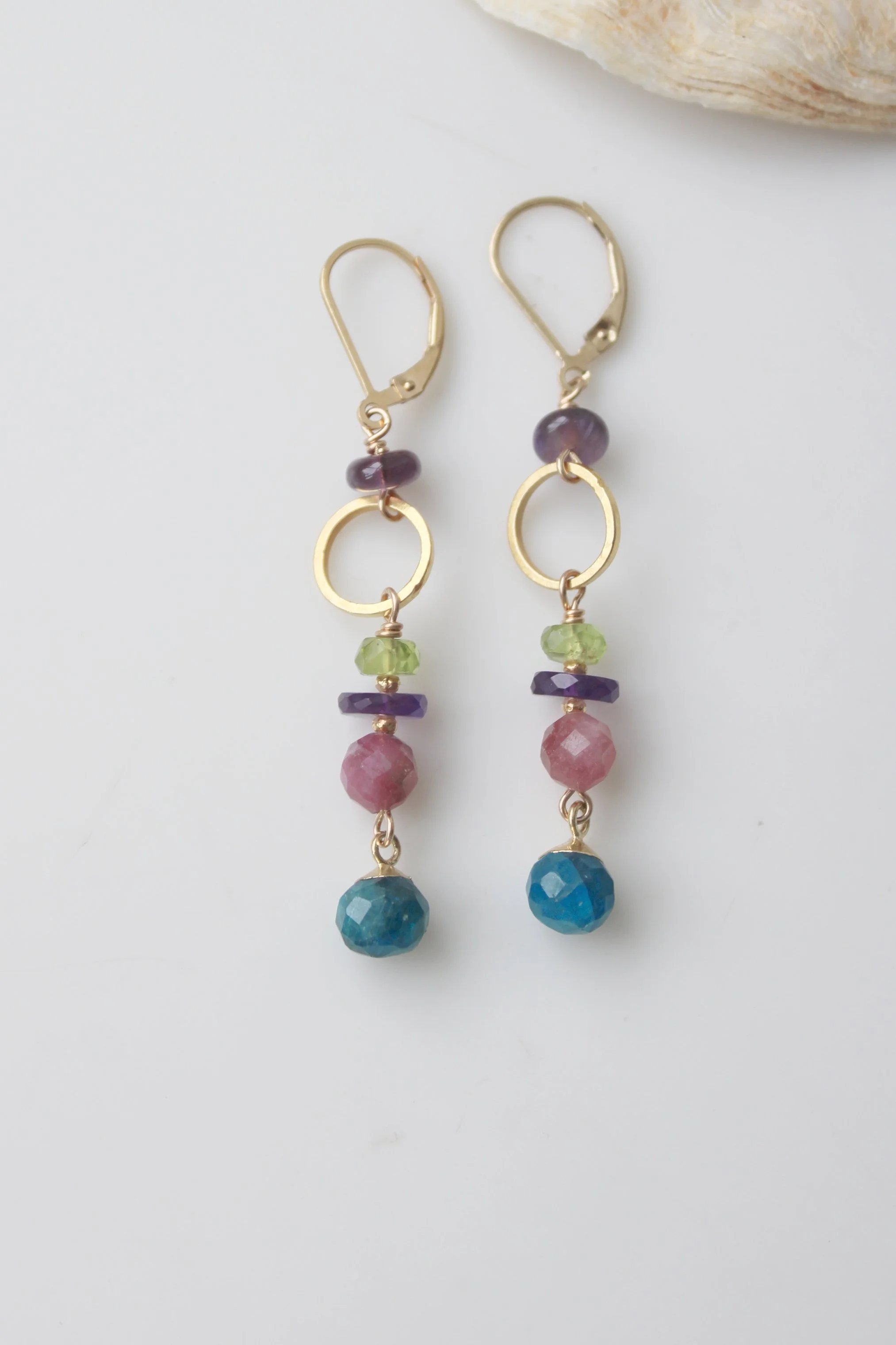 Riverstone Dew Drop Golden Apatite Earrings