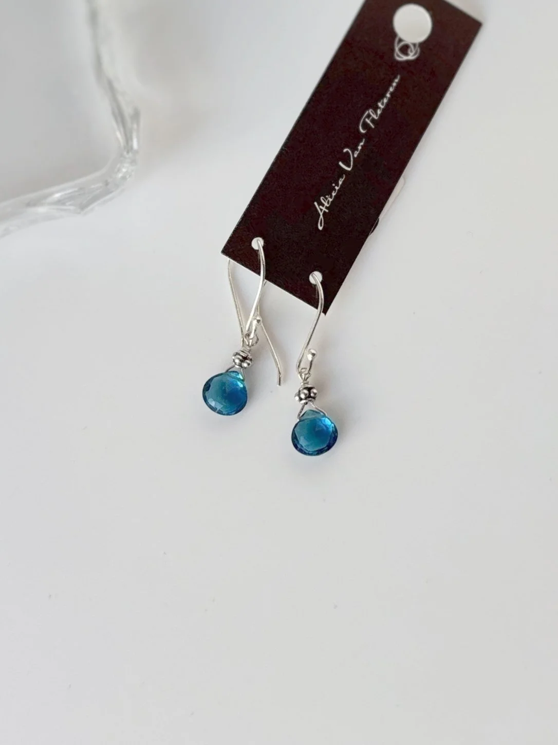 Alicia Van Fleteran London Blue Quartz Silver Earring