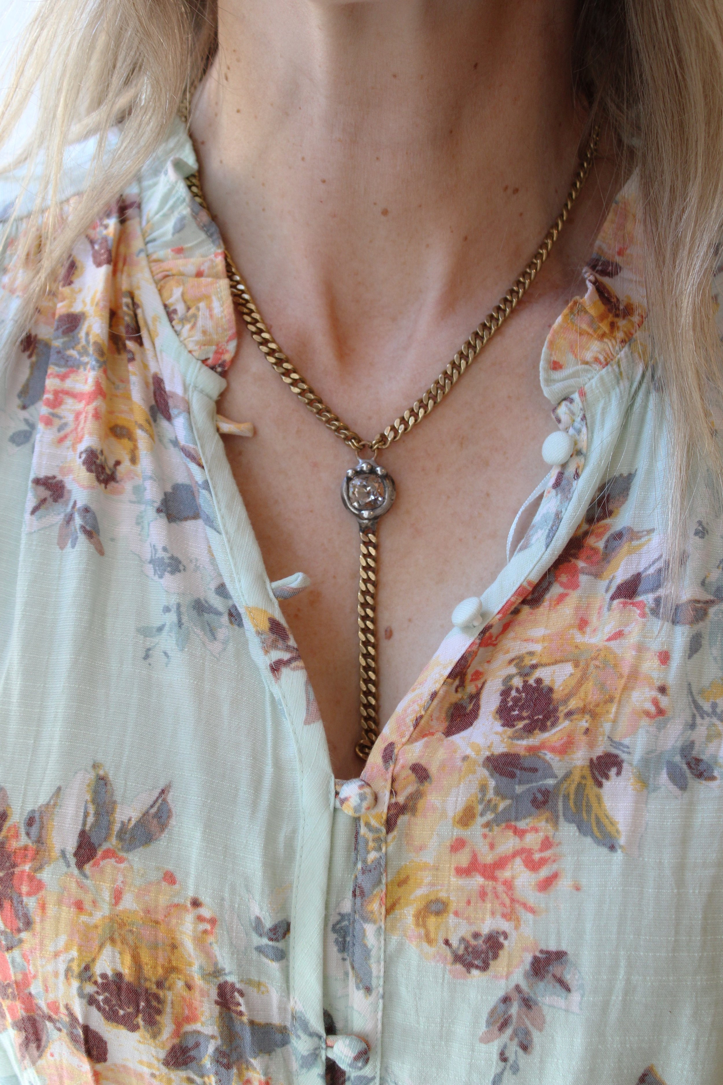 Mikal Winn Urban Crystal Y Necklace