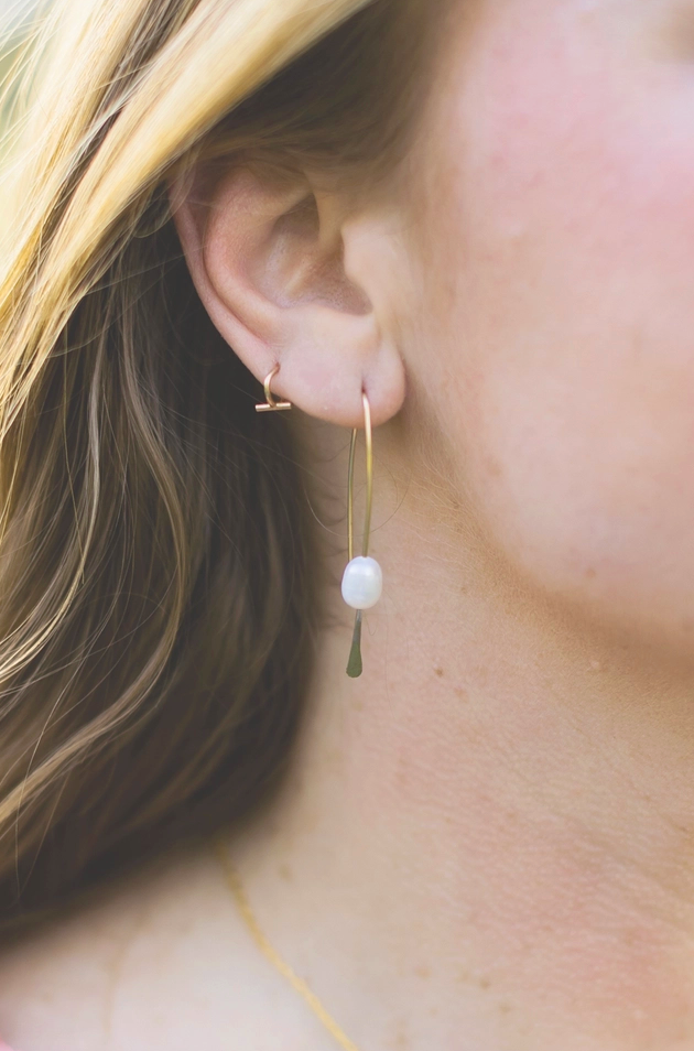 Mind's Eye Pearl Threader Earrings