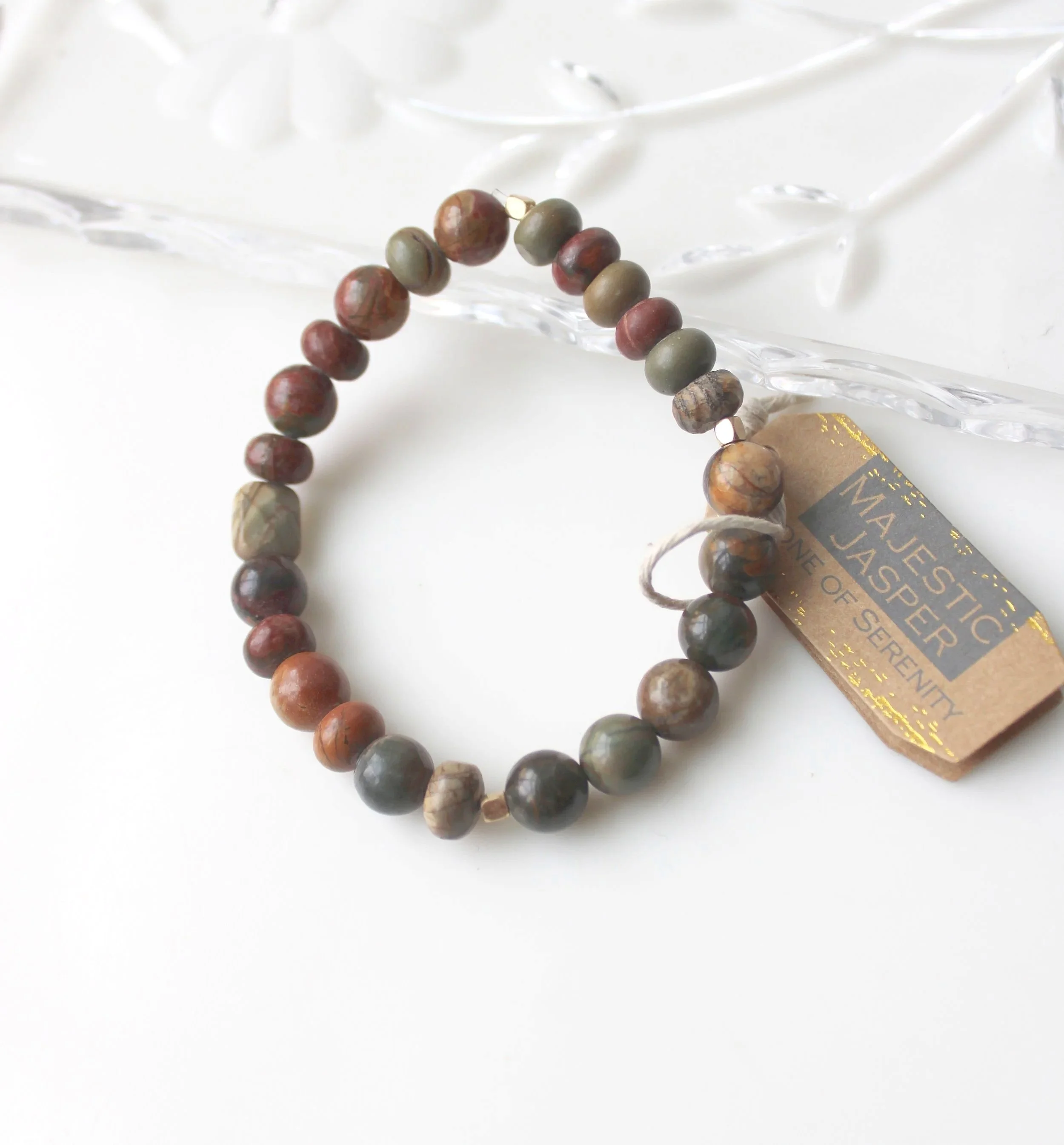 Scout Stone Stack Bracelet  Majestic Jasper - Stone of Serenity