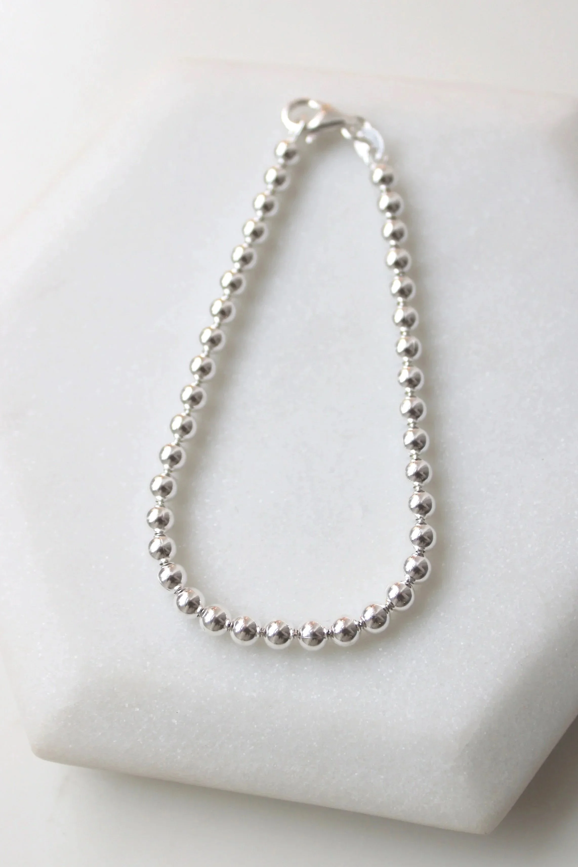 Sterling Silver Bead Bracelet