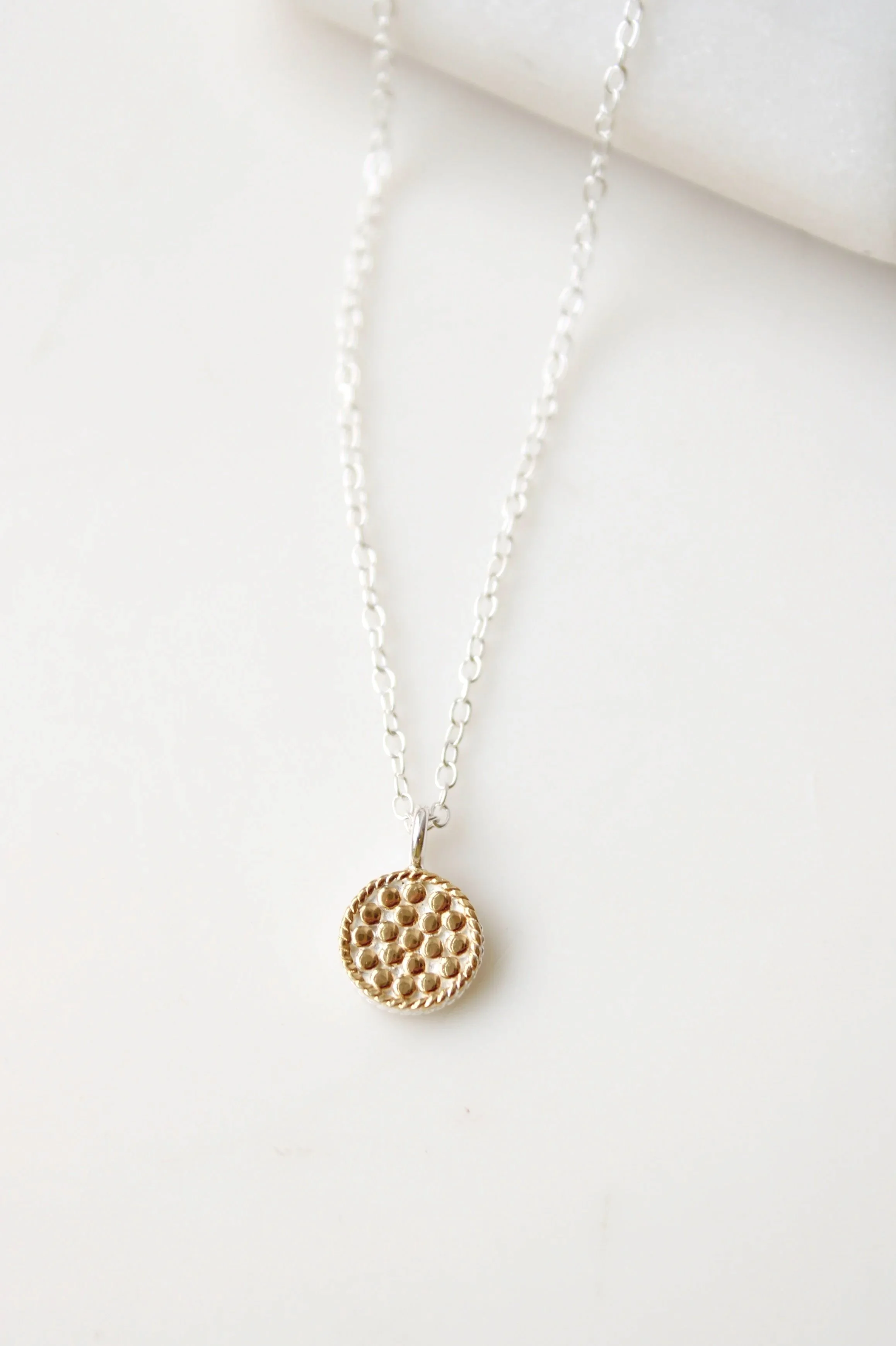 Anna Beck Classic Mini Circle Necklace- Reversible