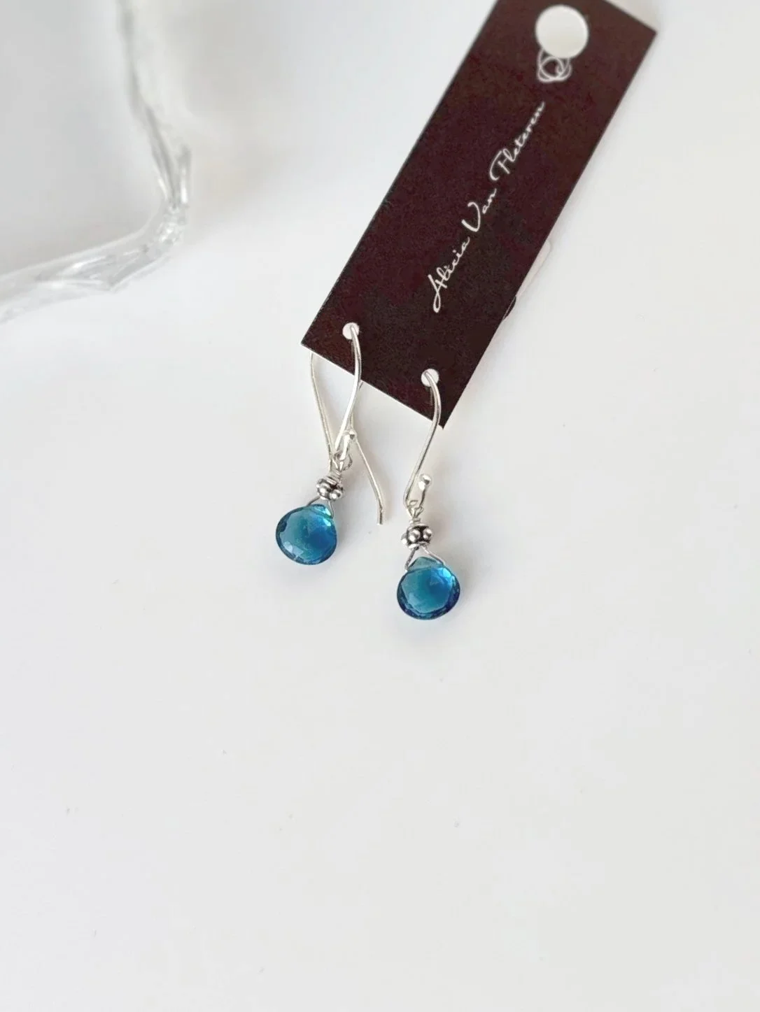 Alicia Van Fleteran London Blue Quartz Silver Earring