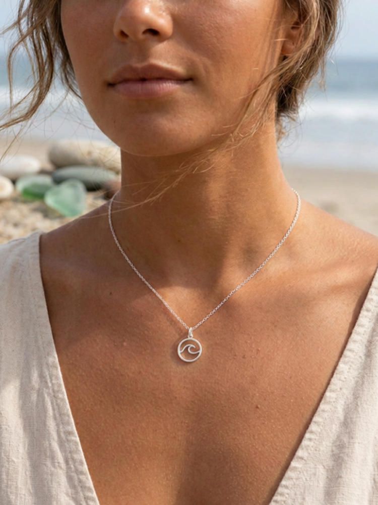Sterling Silver Cape Wave Necklace