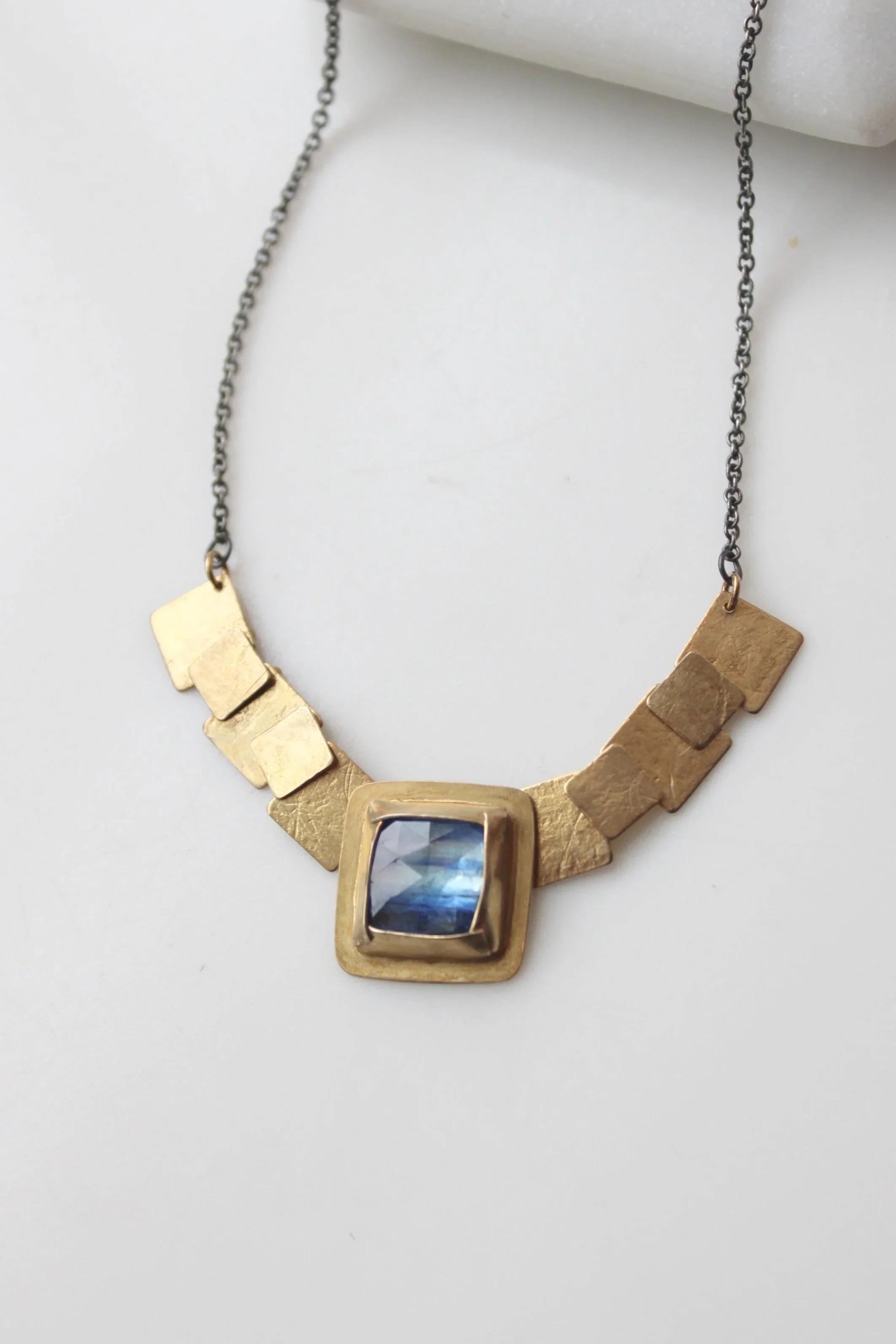 Austin Titus Square Pivot Necklace Kyanite