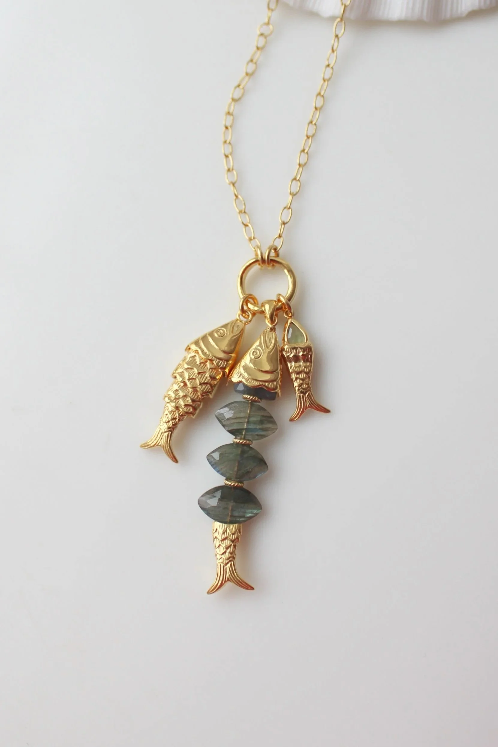 Chan Luu Orris Charm Necklace Labradorite
