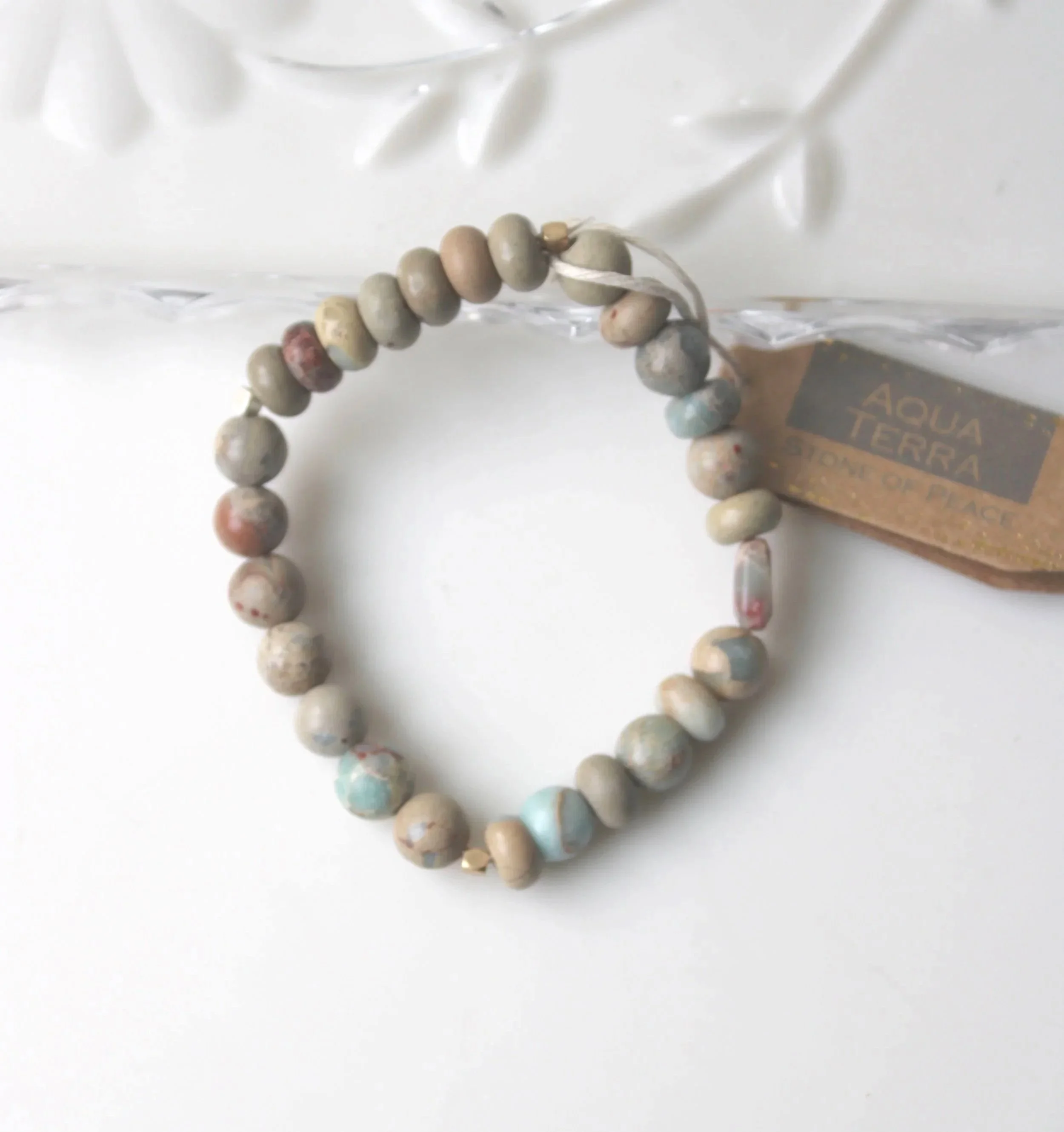 Scout Stone Stack Bracelet Aqua Terra- Stone of Peace