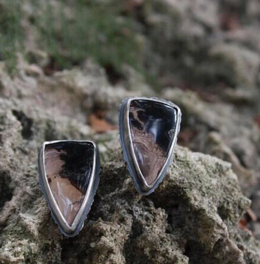 Feral Blue Fossil Palm Root Studs 2.jpeg