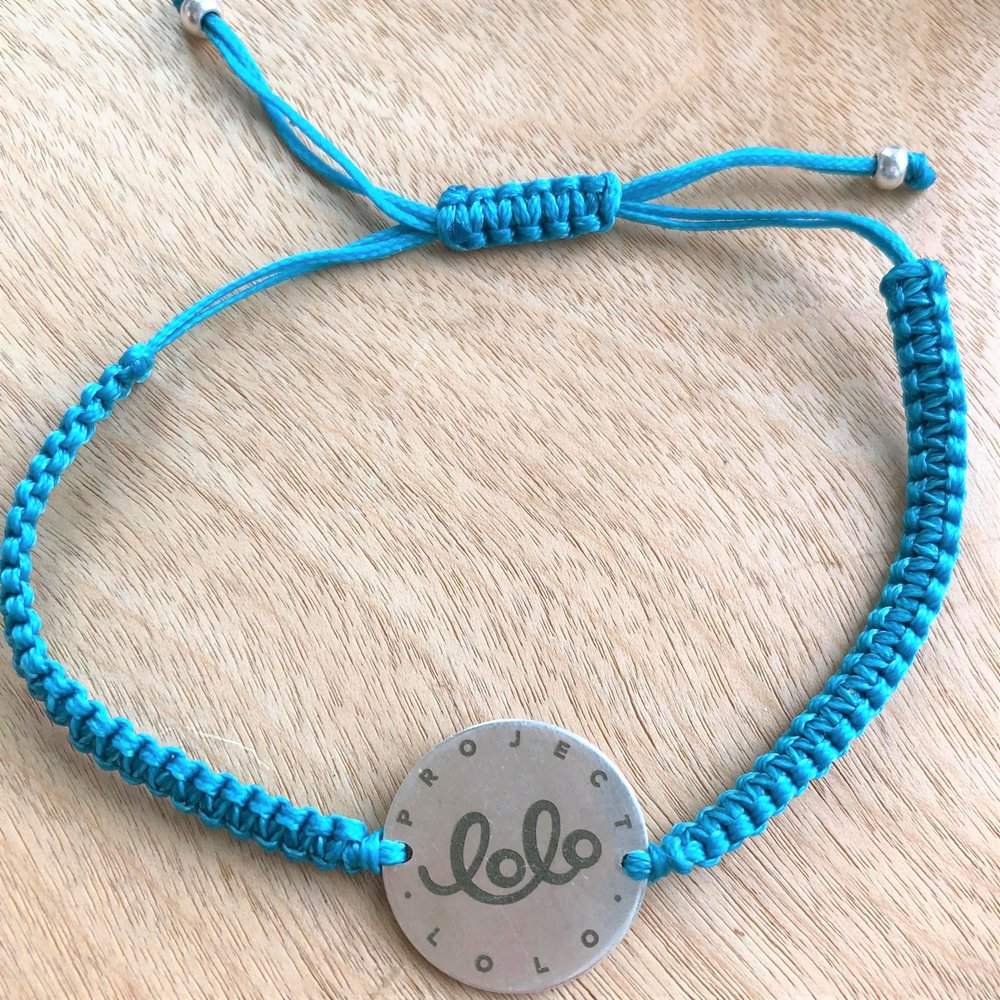 Project Lolo - Blue Macrame Bracelet