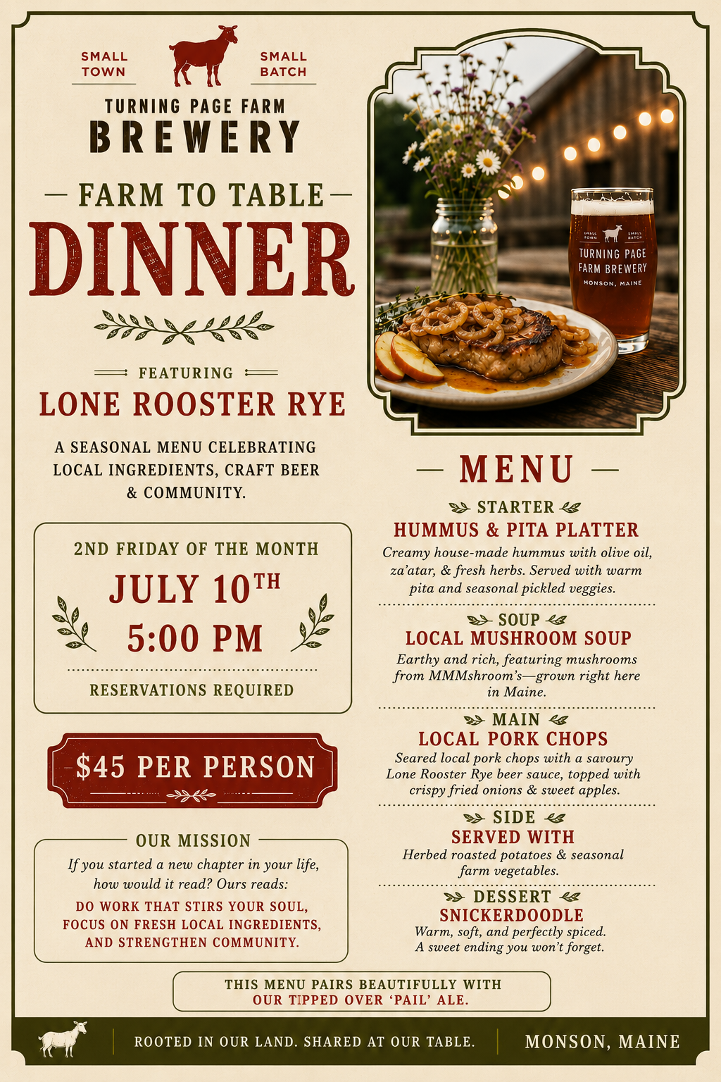 Farm to Table Dinner 