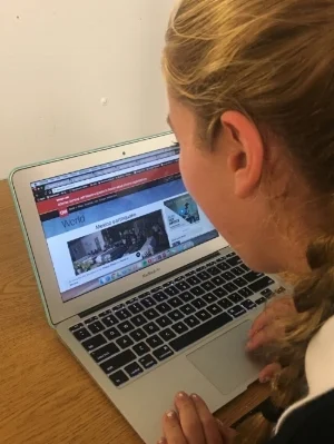 Marymount students keep up with world news.