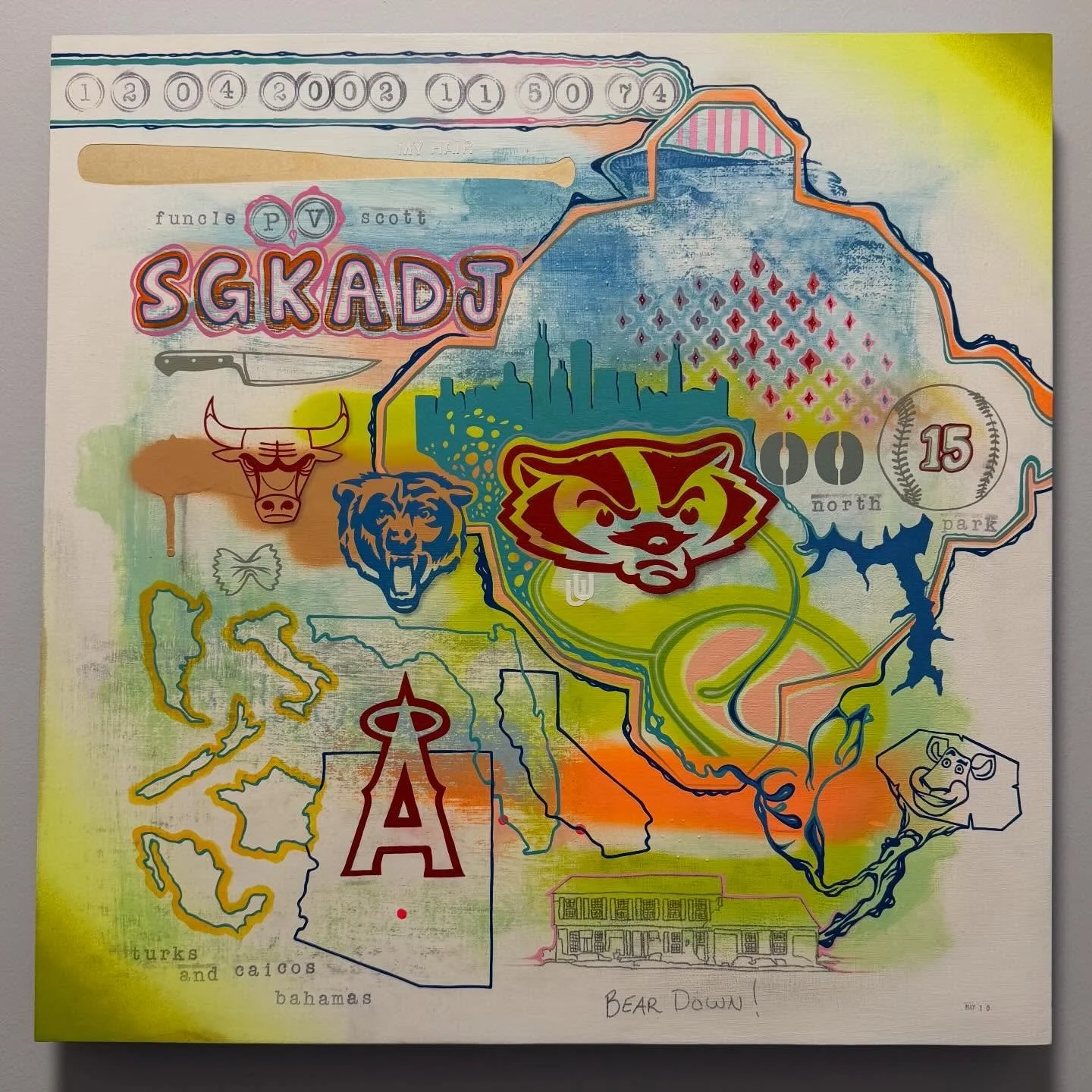 &ldquo;8193 Days &amp; it is Only the Beginning&rdquo; {commission}

acrylic, phosphorescent acrylic, spray paint, ink, graphite, vinyl stickers and satin varnish on 20&rdquo; x 20&rdquo; cradled pine panel