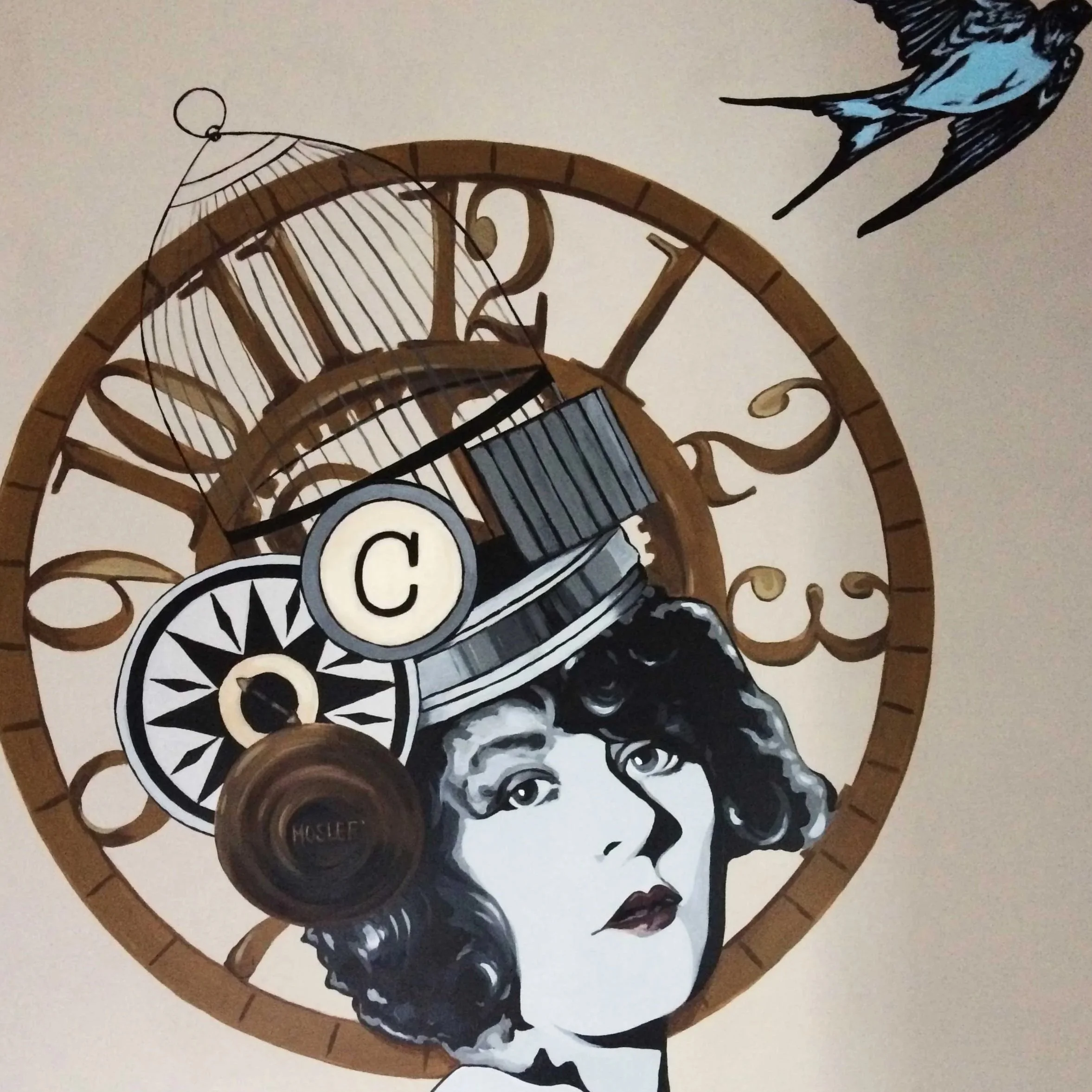 Vintage Collage Mural