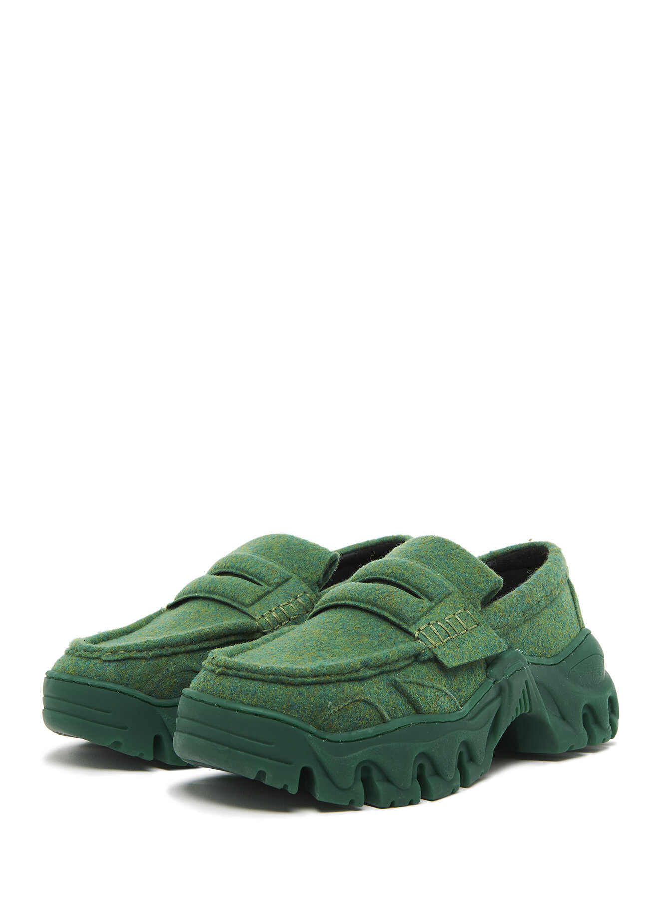 BOCCACCIO II PADDED LOAFER RECYCLED FELT GREEN_FRONT.jpg