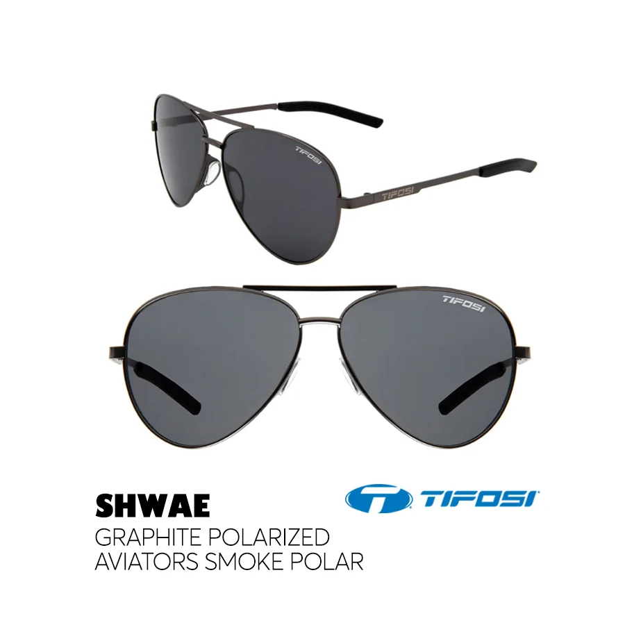 Graphite Polarized Smoke Polar Shwae Aviators - Tifosi Optics