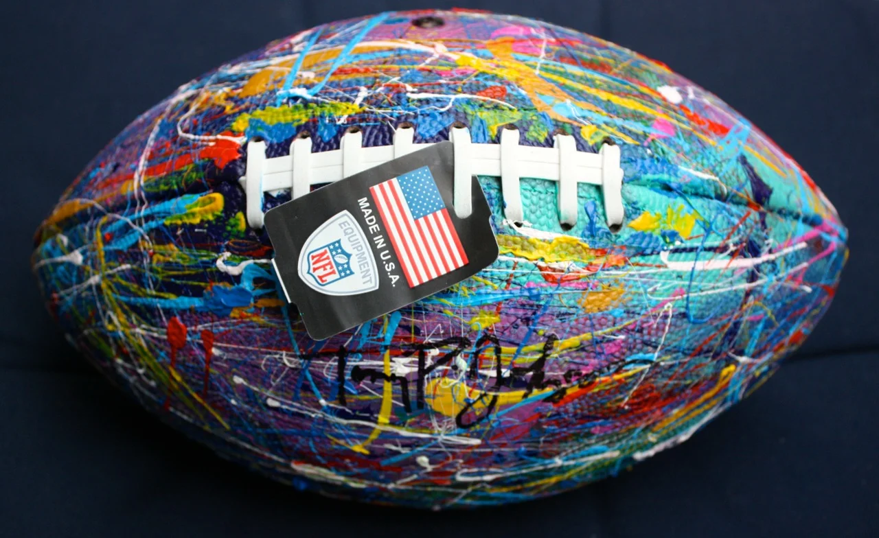 Hand Painted & signed NFL Football
