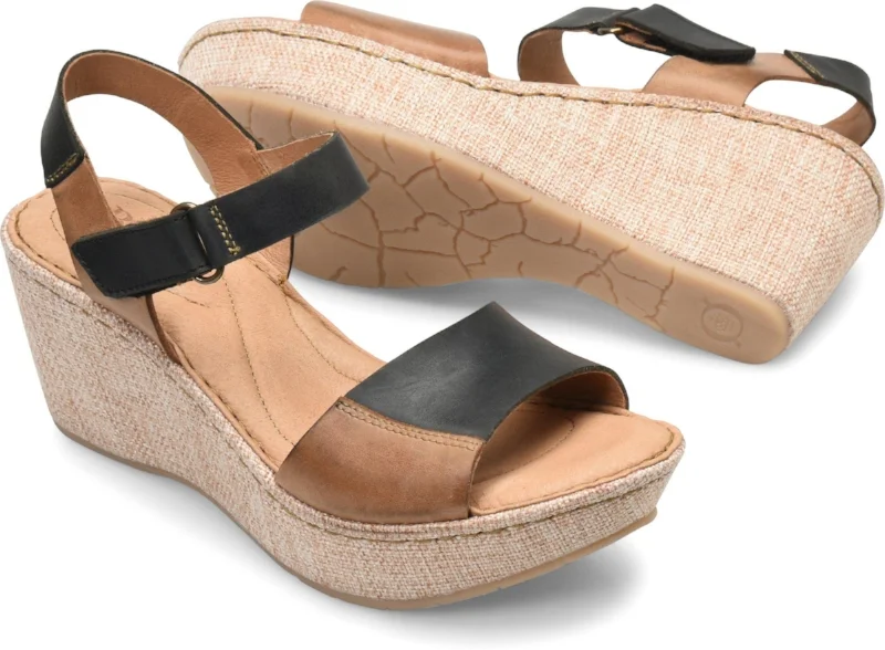  Born Nectar Black Combo Wedge - Black Combo (PC: Bornshoes.com)