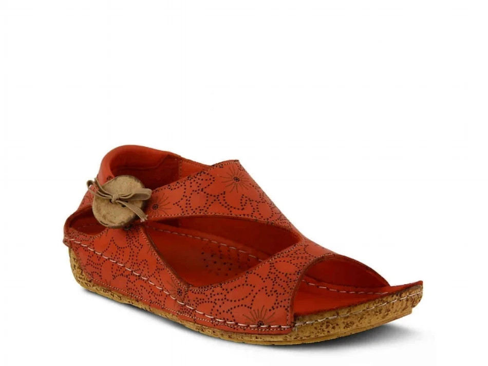  Spring Step Lorelle Wedge Sandal - Red(PC: DSW.com)