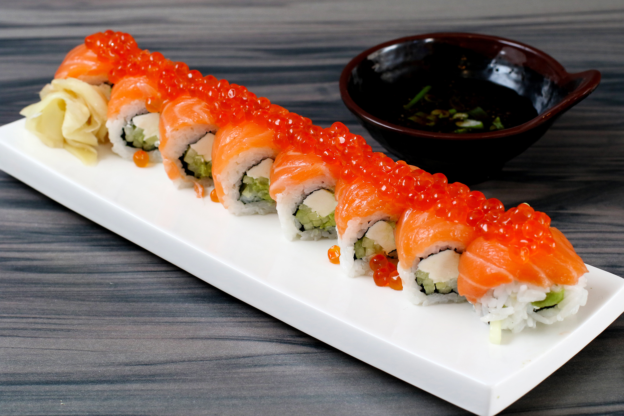 Salmon Family Roll Kui Shin Bo Japanese Restaurant San Francisco.jpg