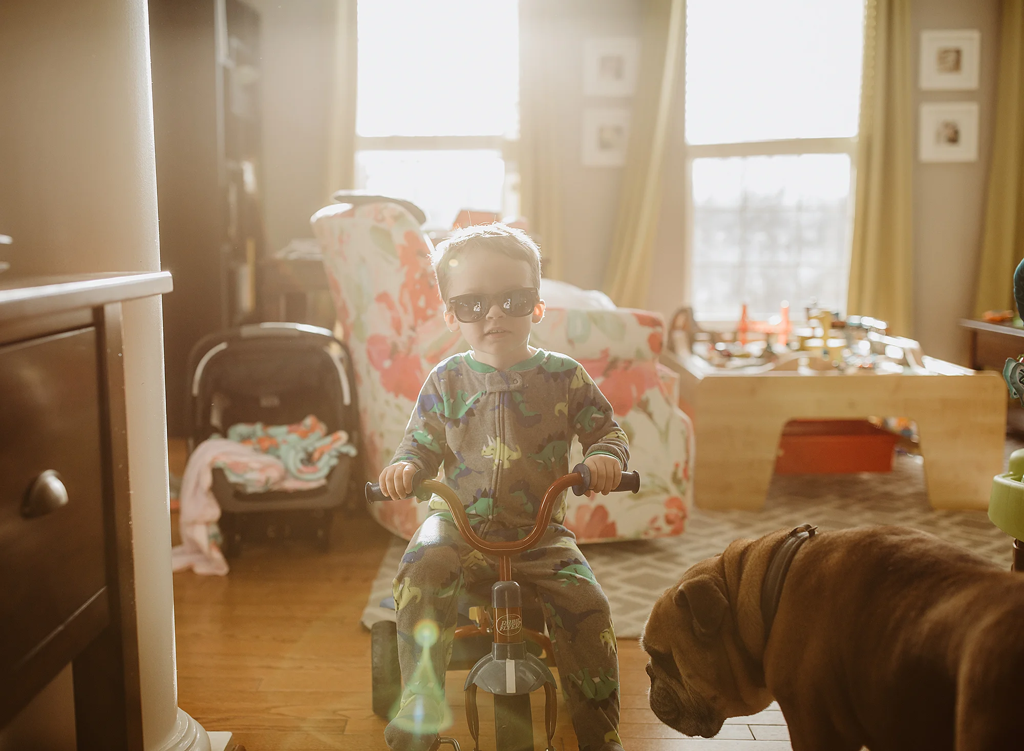 Messes everywhere, but I will always cherish this...my crazy little guy racing his trike through our house.