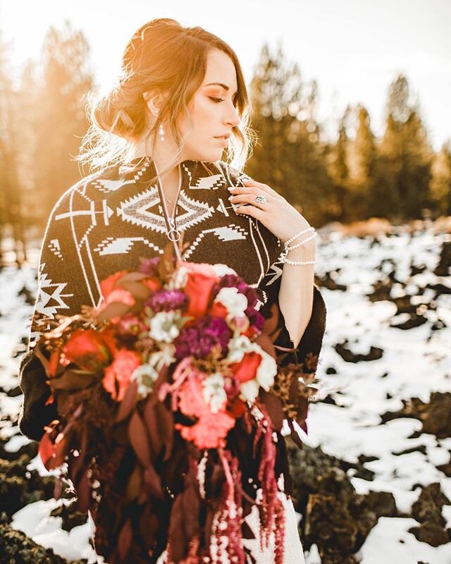 We spent some time at the Lava Fields out in Bend, OR. Some pretty amazing photos are coming ✨ #notbiased #ofieldforever .
.
Photography: @estherxrohr 
Model: @madisonmstieber
Hair: @hair_by_kelseygarrison @k.and.co_bridalandhairstyling 
MUA: @moment