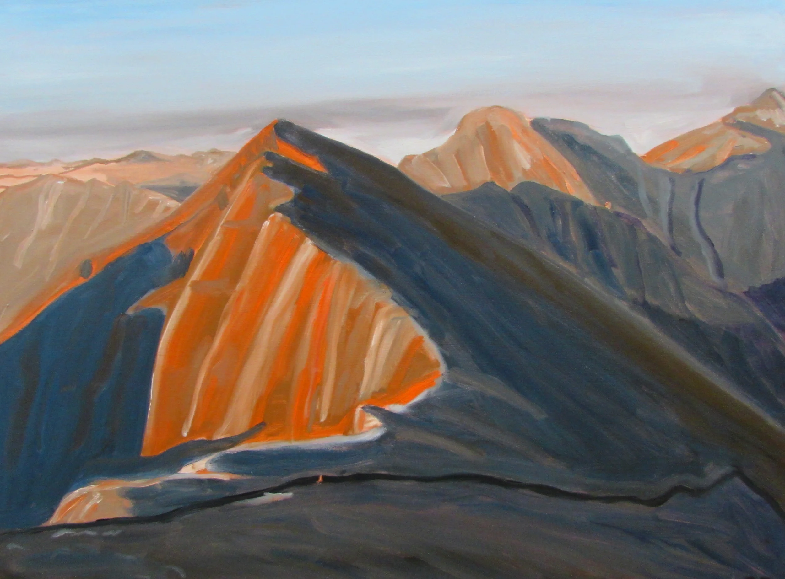 Early light from Mt. Uncompahgre, 36" x 48", 2017