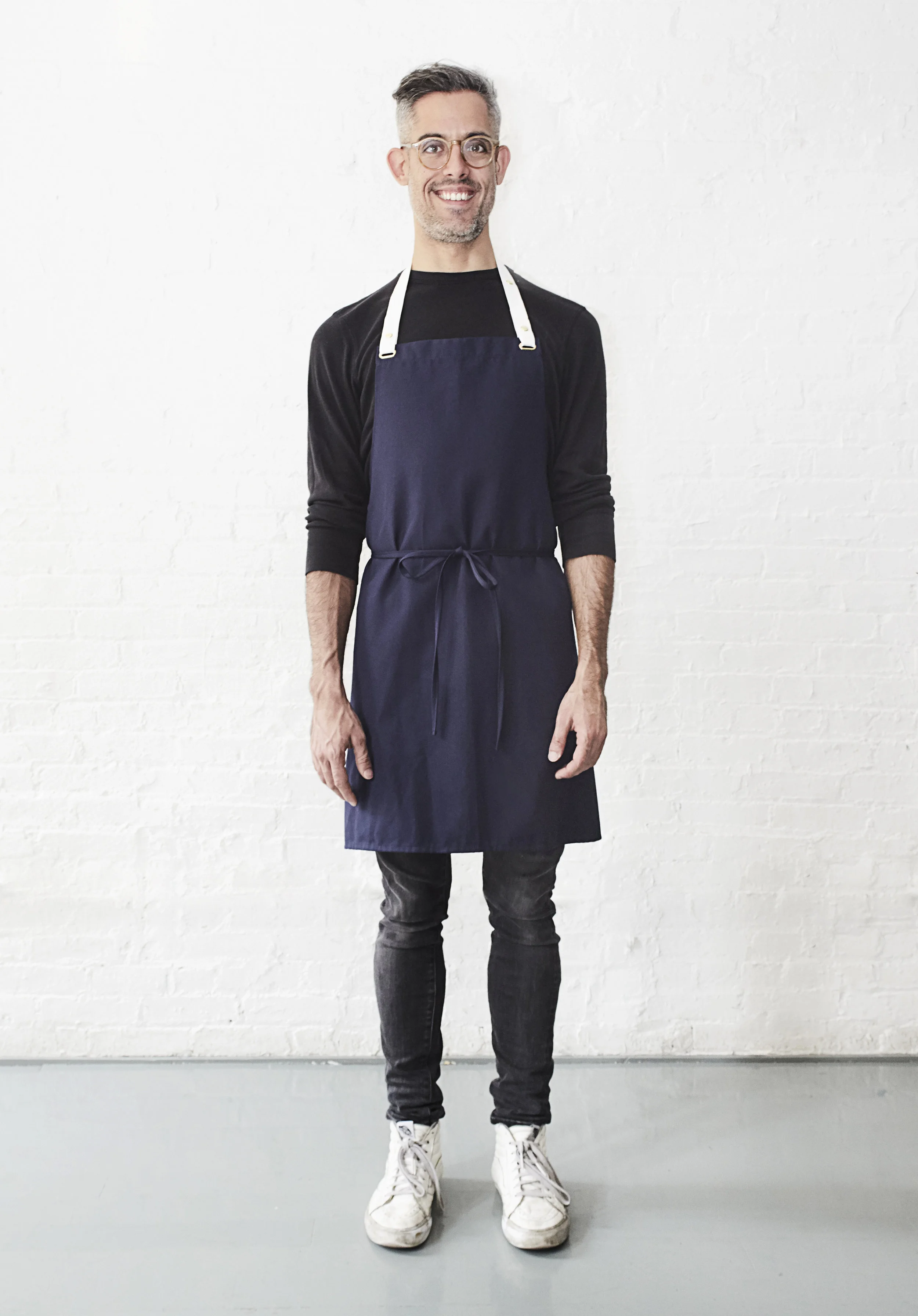 Model is 5'11" wearing the PX CHEF Apron: Short Length