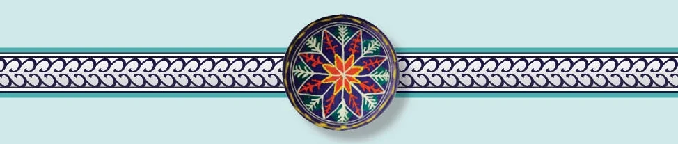 A decorative border displaying the top of a pysanka .