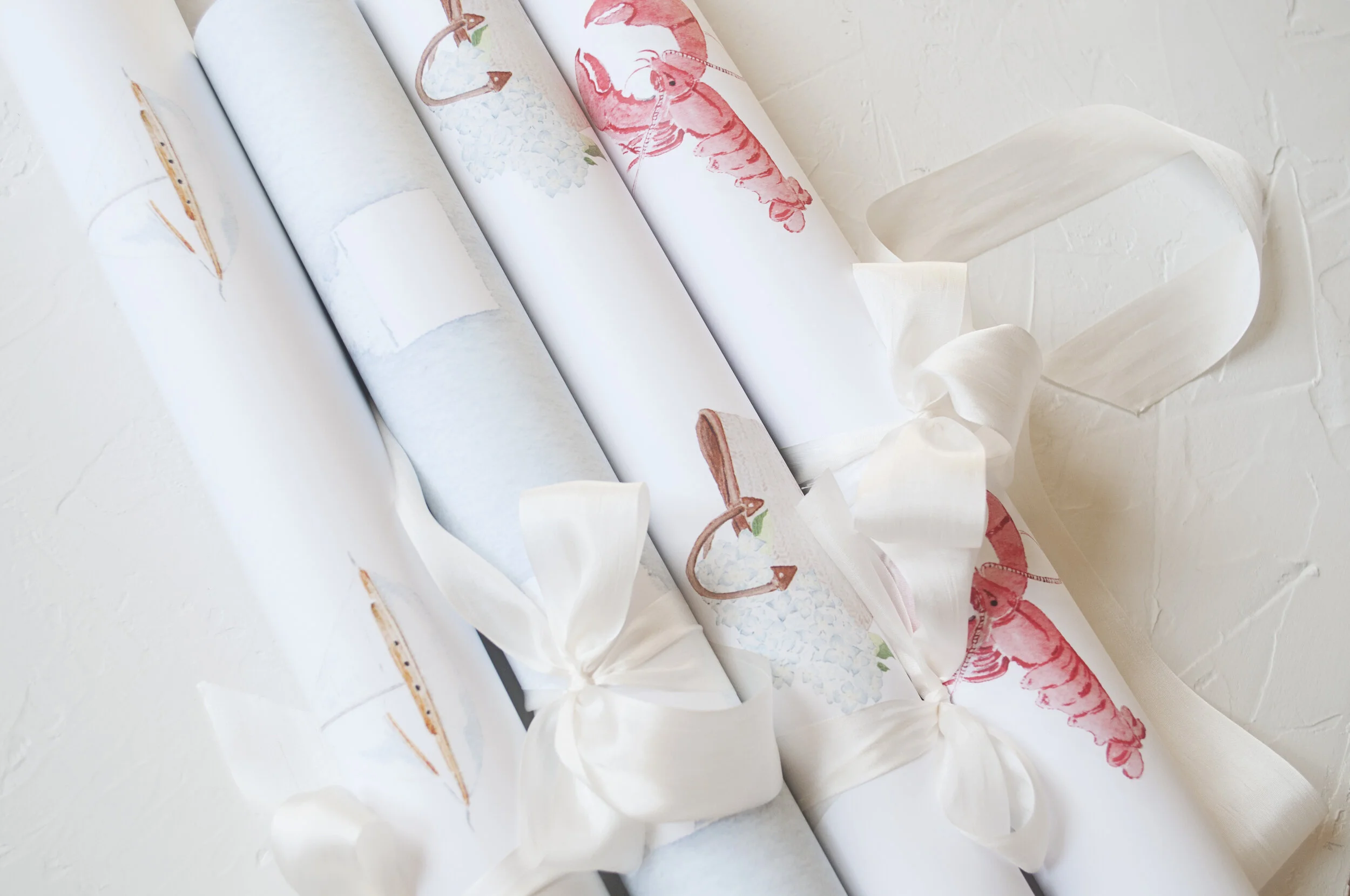 Watercolor Seagull Gift Wrap, Rebecca Green Design, Gift Wrap, Wrapping Paper