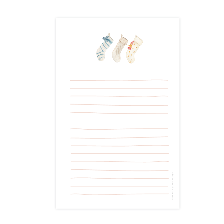 Holiday Stocking Notepad
