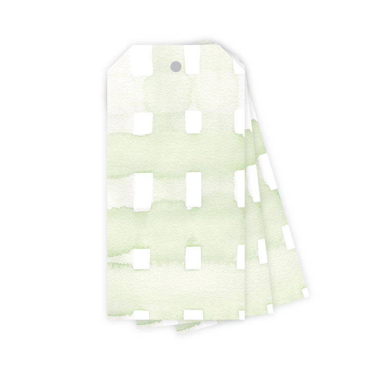 Green Gingham Gift Tags
